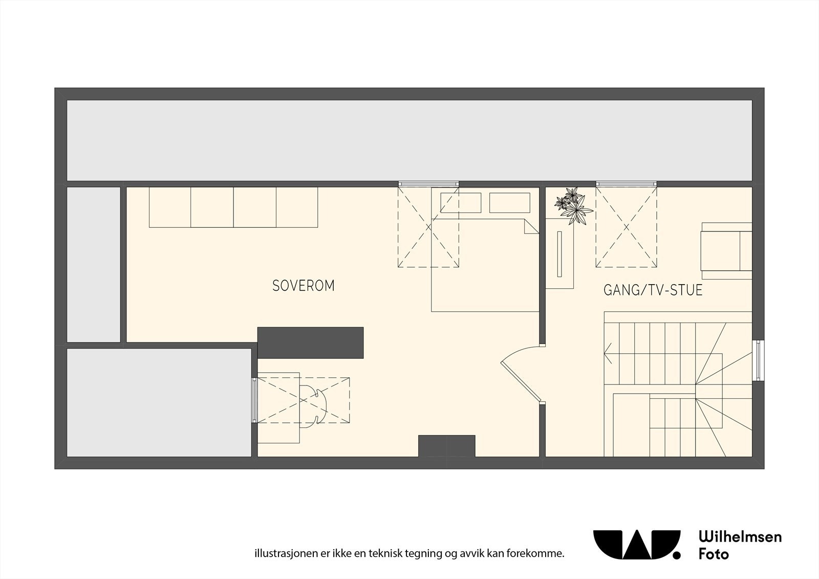 Plan loft Galleribilde