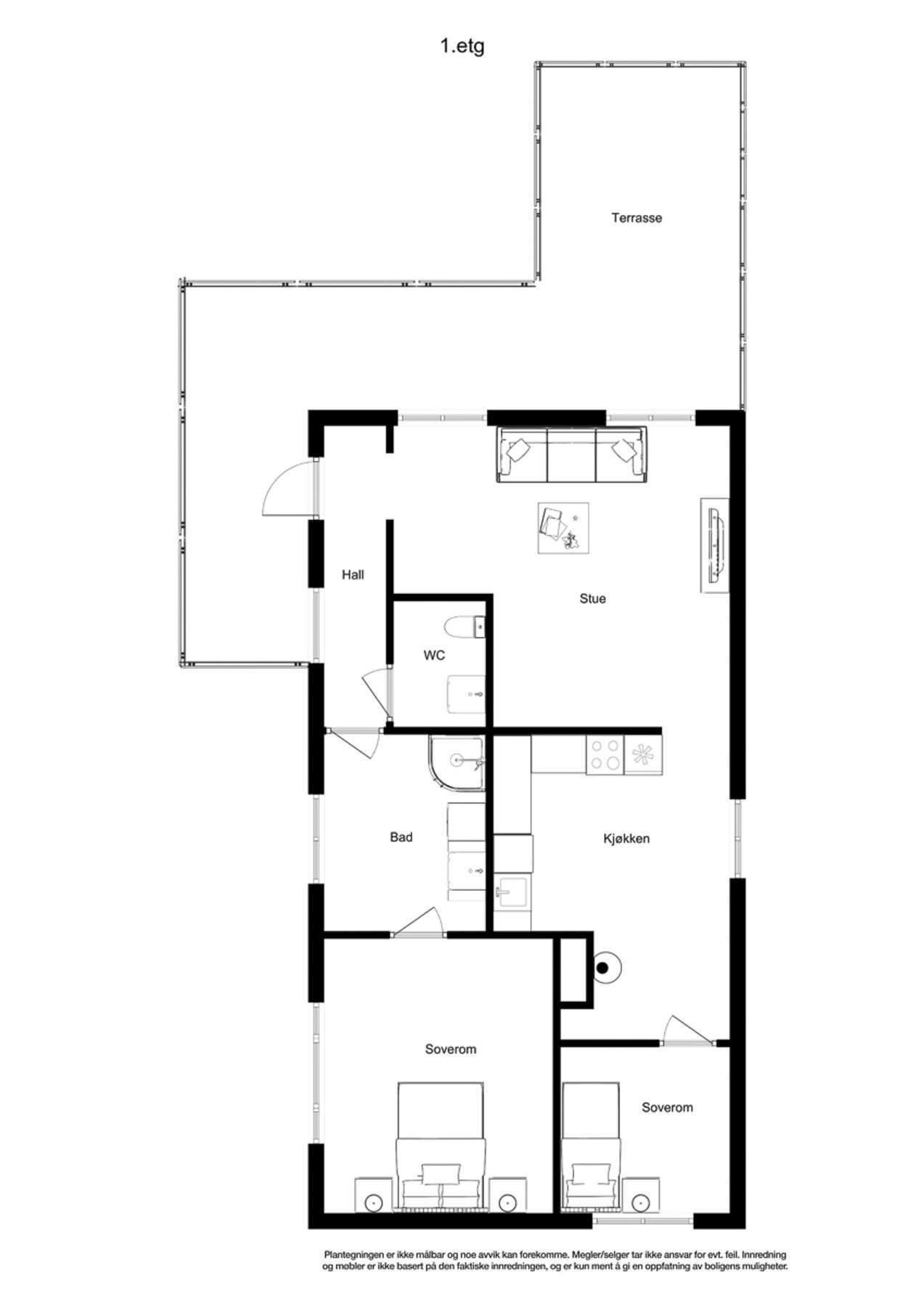 Plantegning 1 etasje Galleribilde