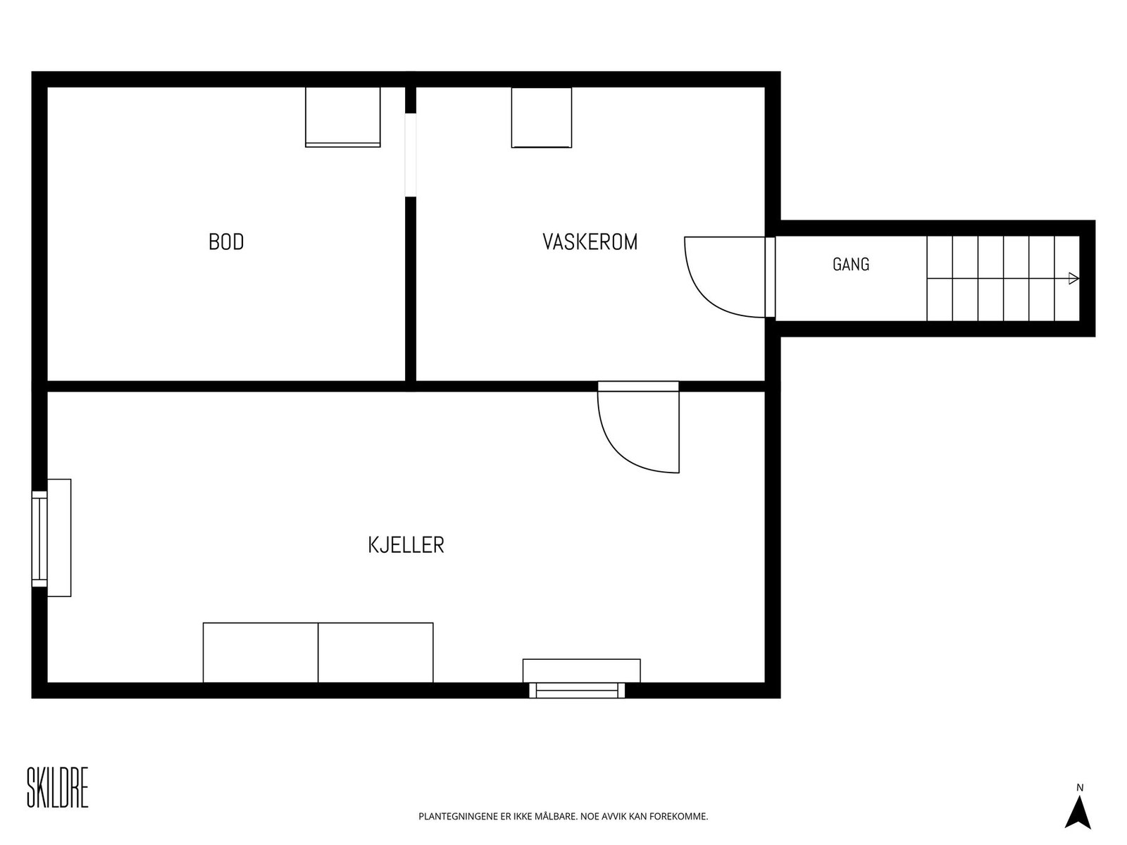 Plantegning for kjeller. Galleribilde