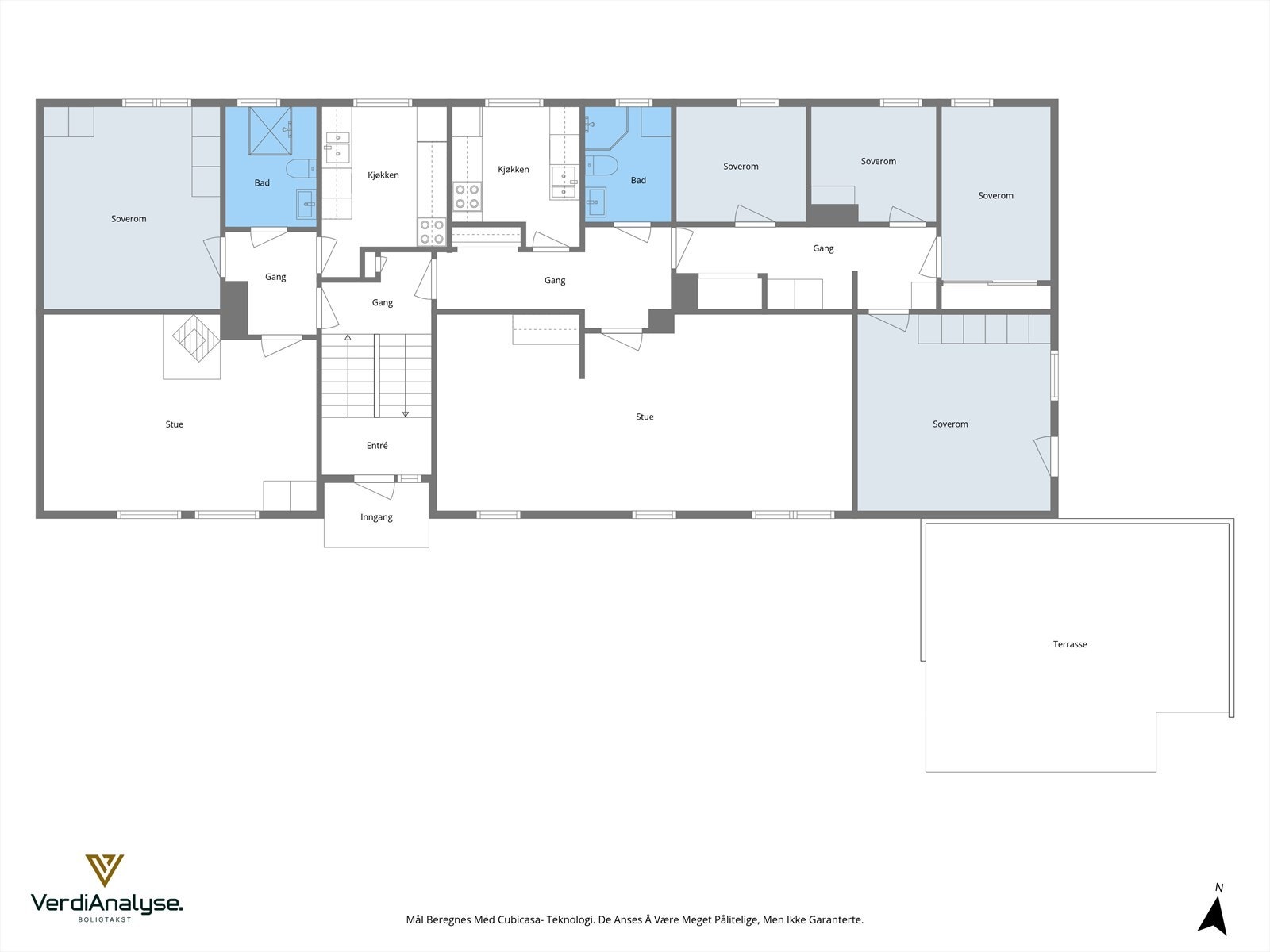 Planløsning over dagens bruk av 1. etg. Galleribilde