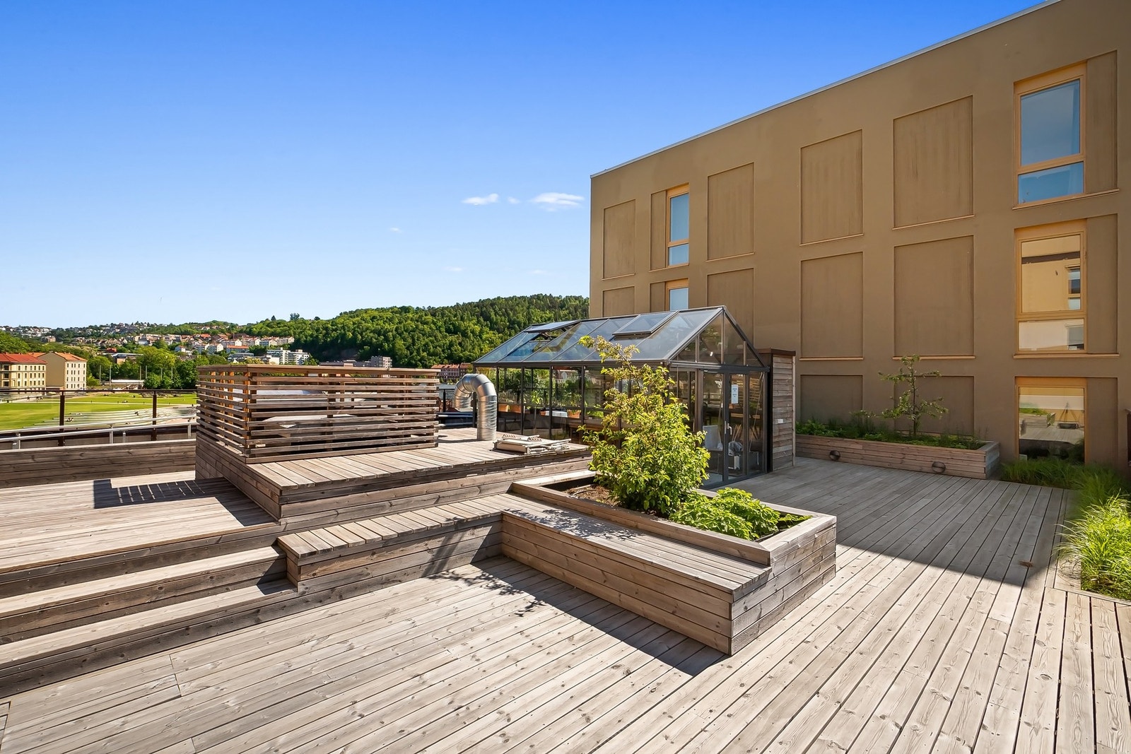 Felles takterrasse i bygget Galleribilde