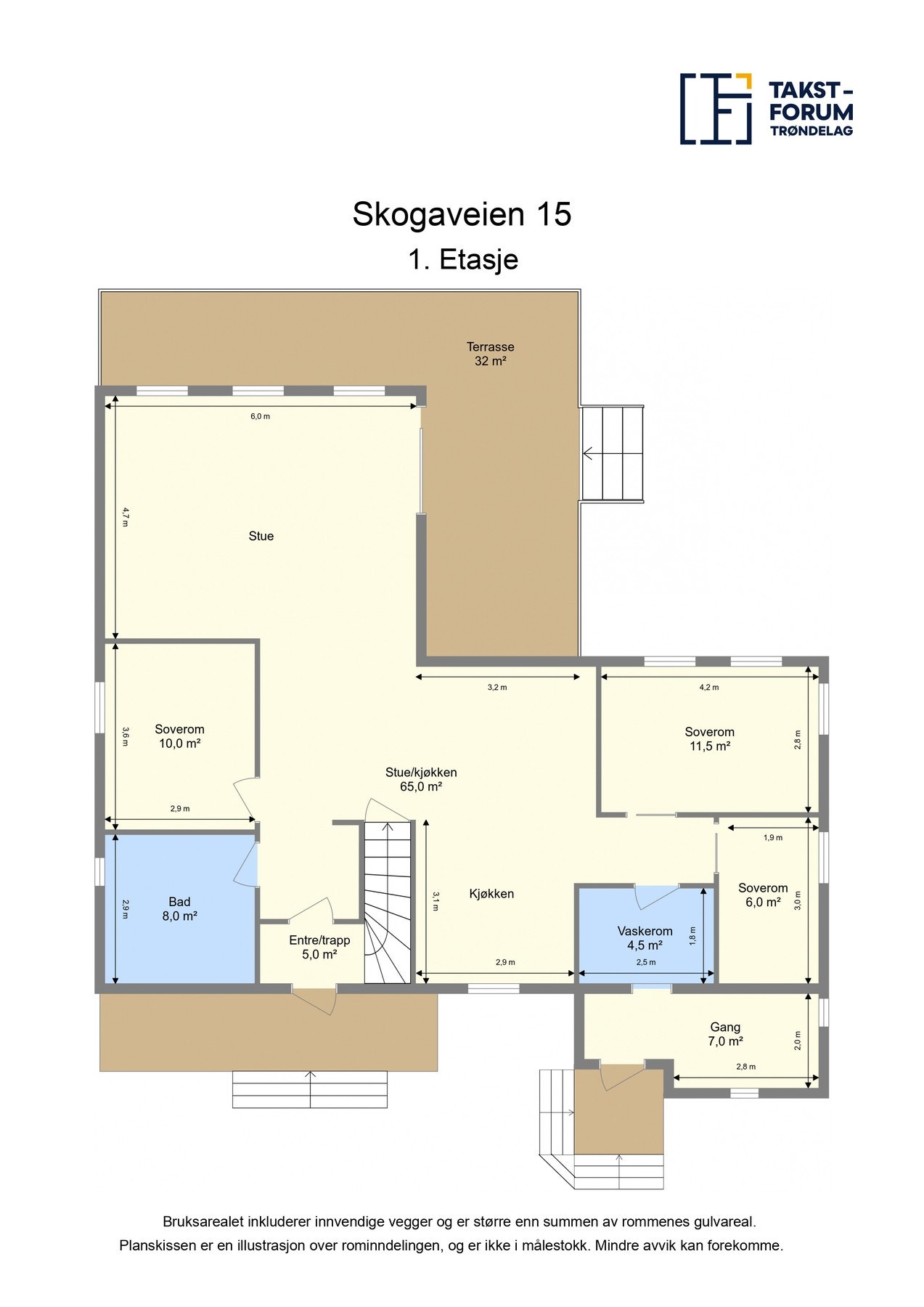 Plantegning 1.etasje Galleribilde