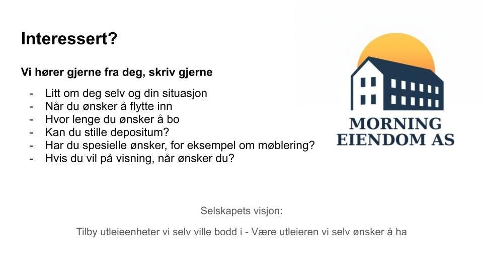 Du får som regel i fra oss i løpet av en time eller to! Galleribilde