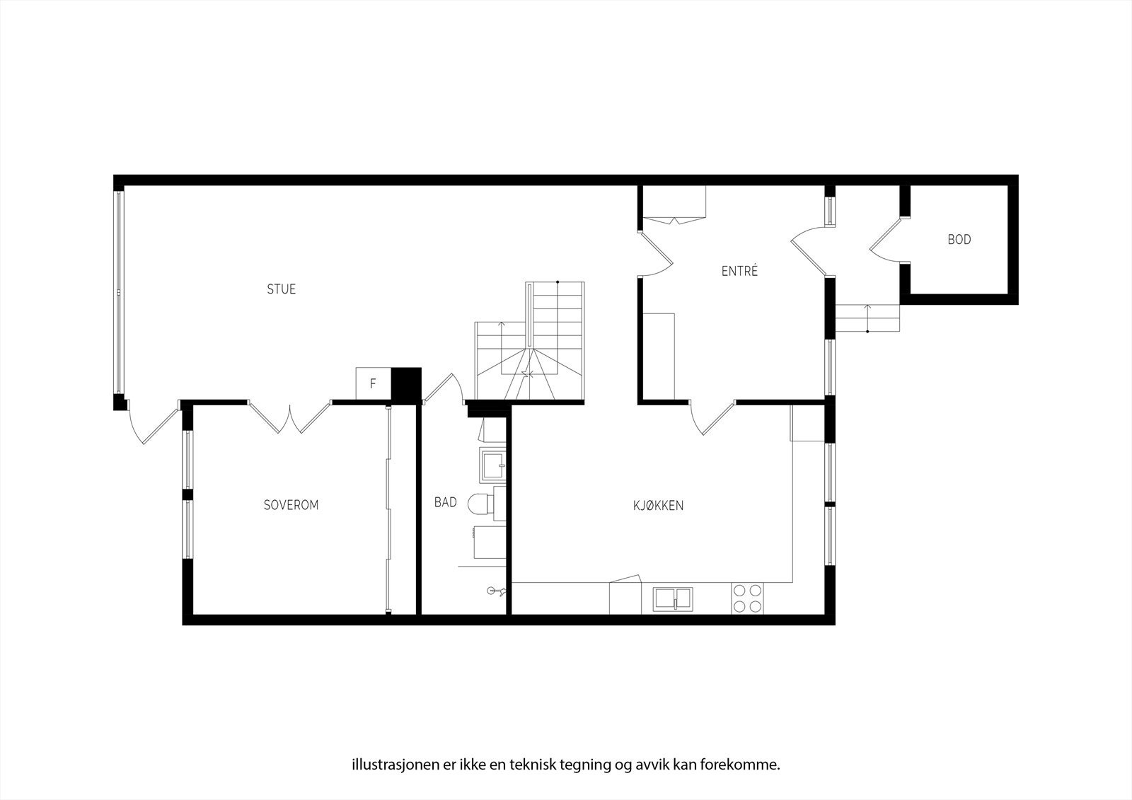- Planløsning - Hovedetasje - Galleribilde