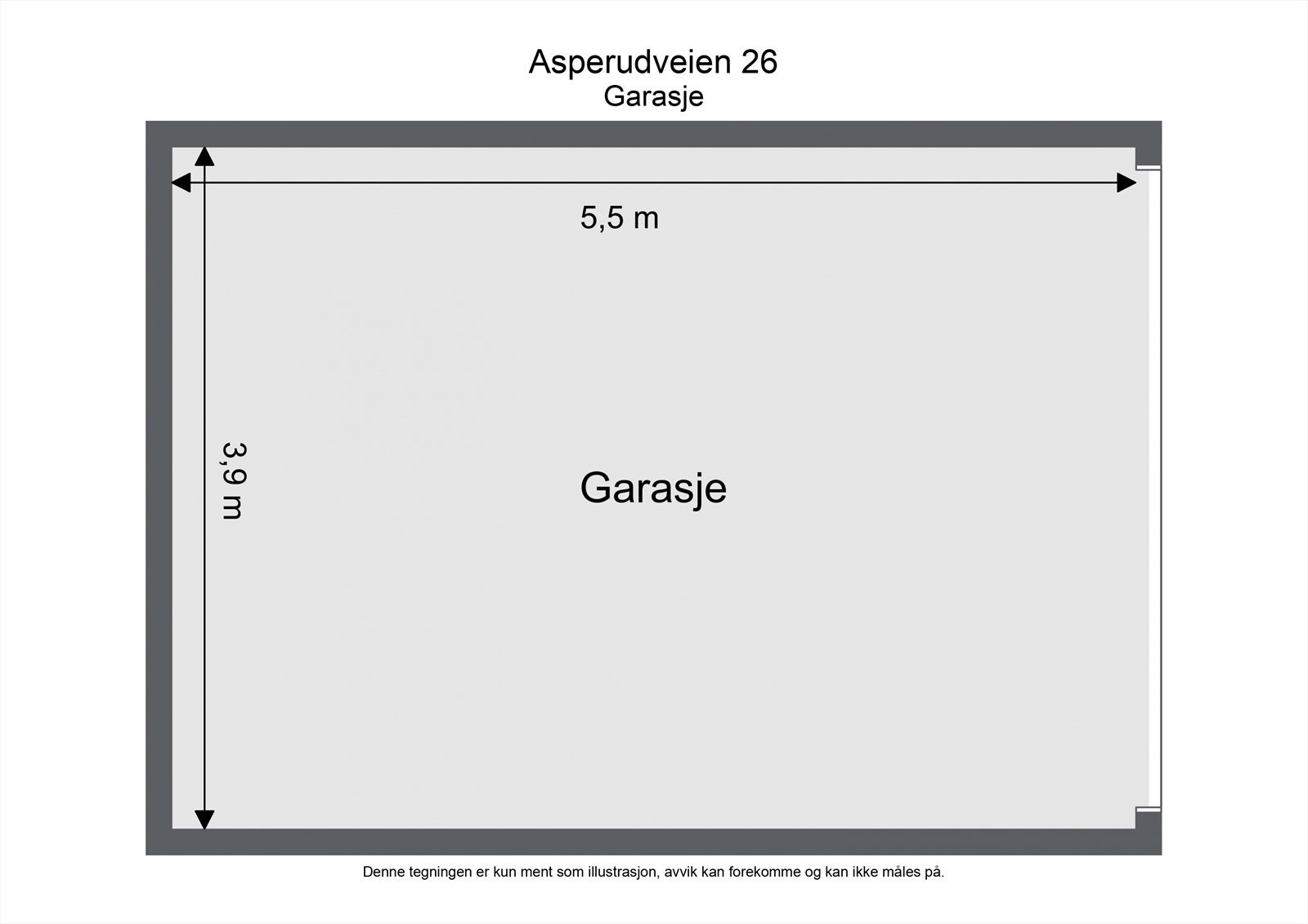 Plantegning - garasje. Galleribilde