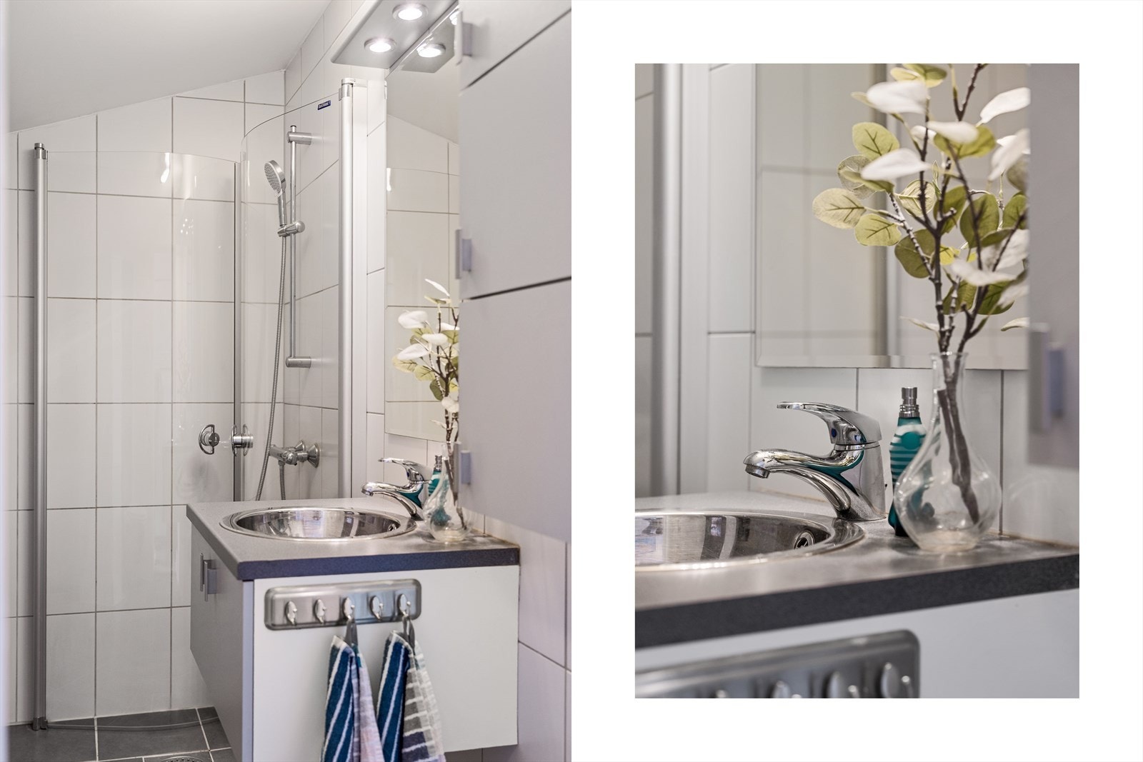 Detaljer fra badet, som har mekanisk avtrekk for god ventilasjon. Galleribilde