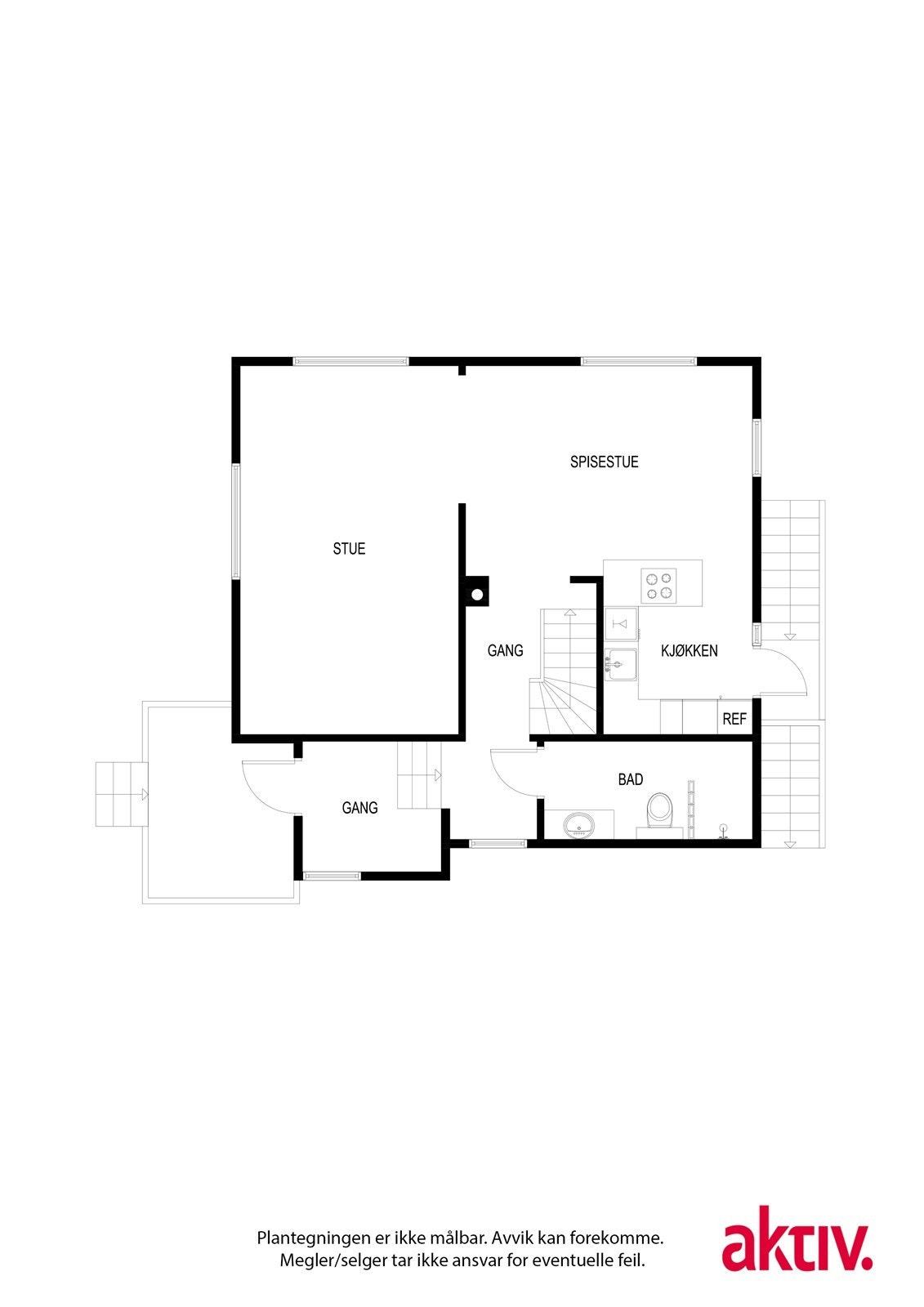 Plantegning 1. etasje Galleribilde
