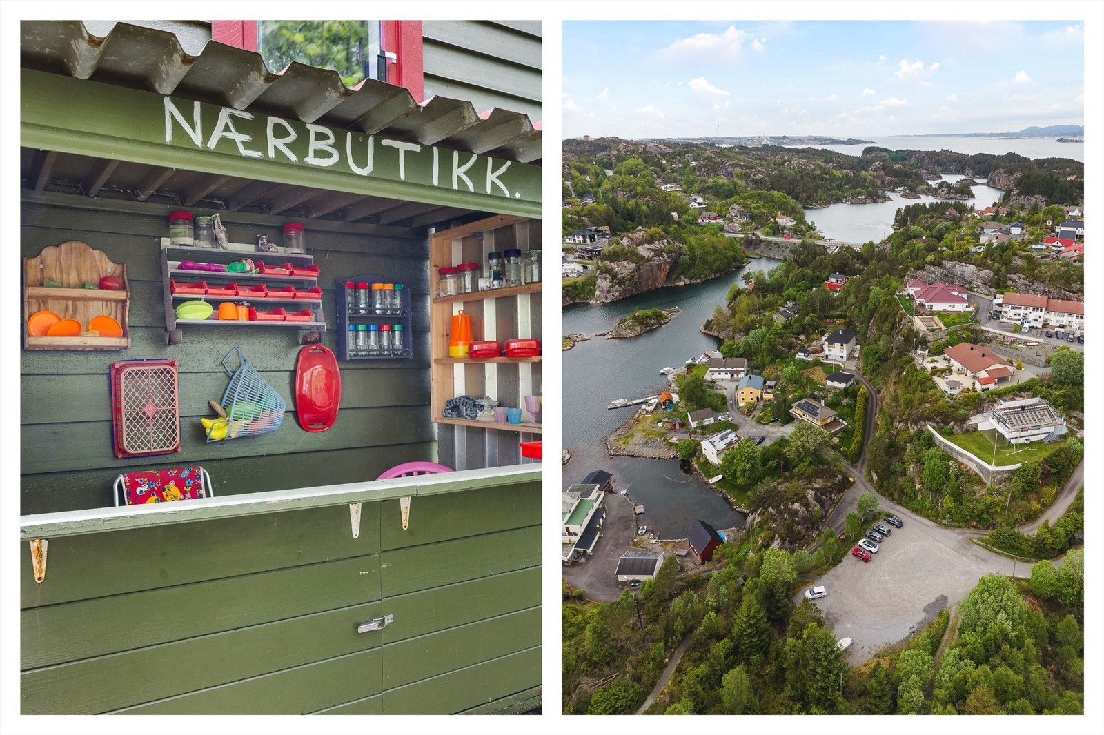For de minste er det bygget en koselig lekebutikk på baksiden av hytten. Galleribilde