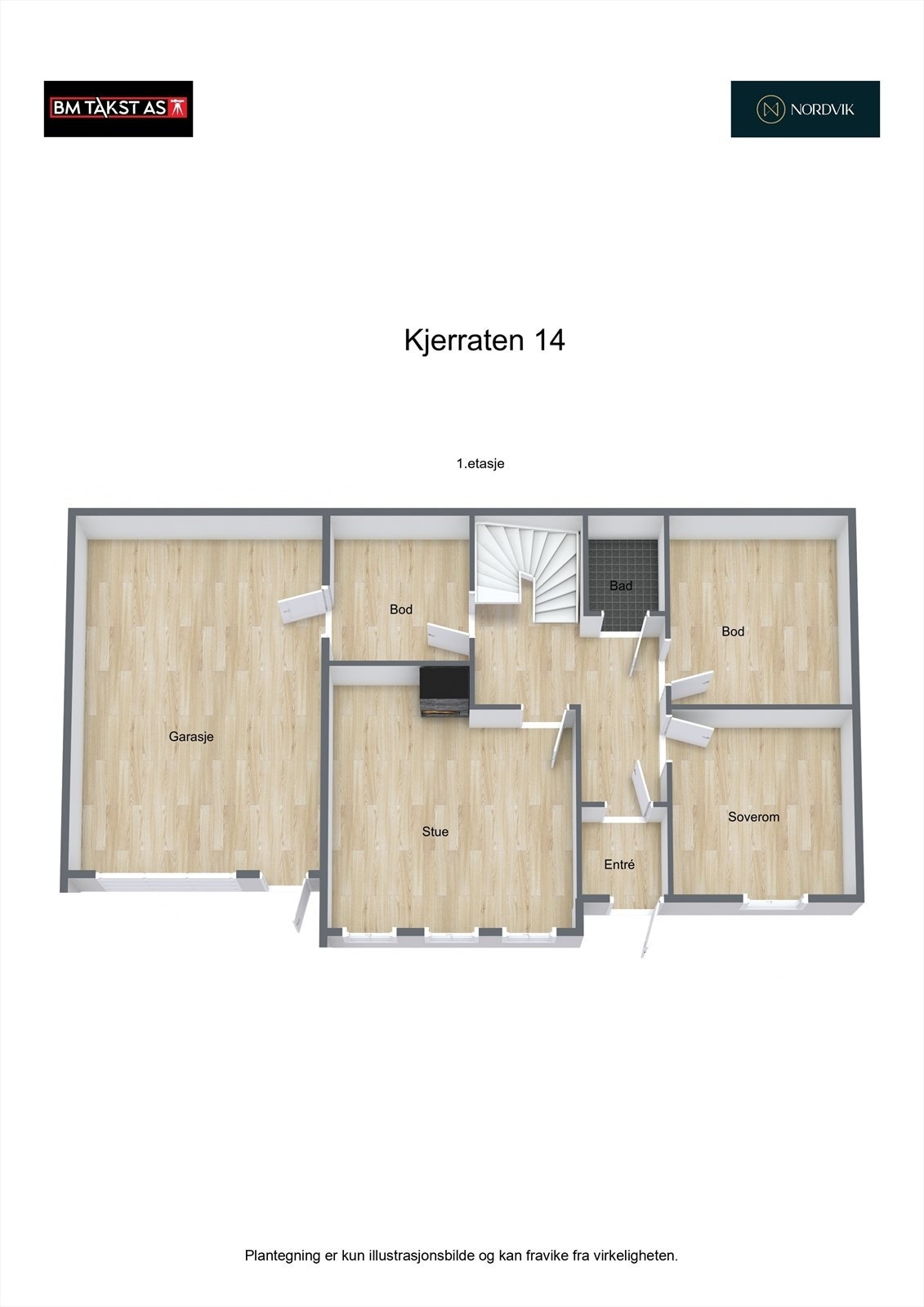 Plantegning 1.etg. Galleribilde