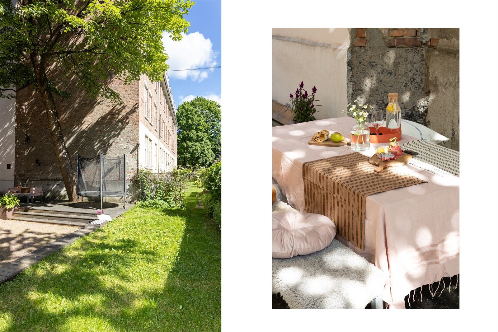 Bakgård - her kan man grille og nyte varme sommerdager i frodige omgivelser. Galleribilde