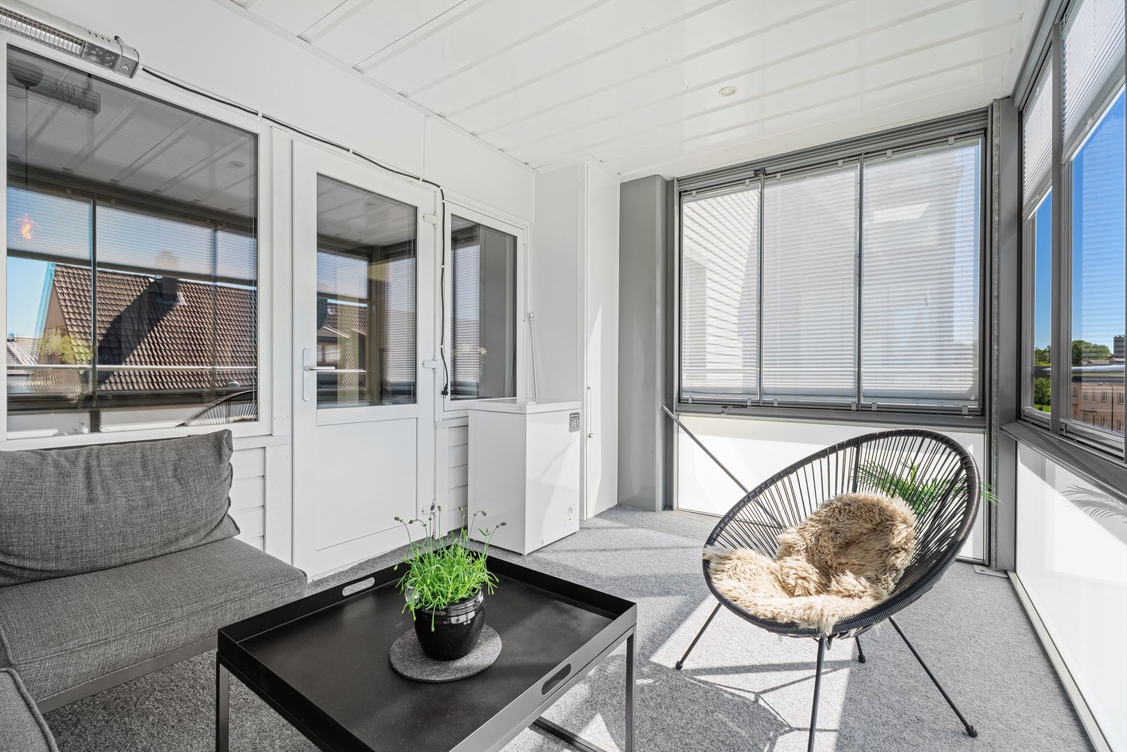 Det er også muligheter for å åpne opp øvre del av inglassingen for litt gjennomtrekk. Galleribilde