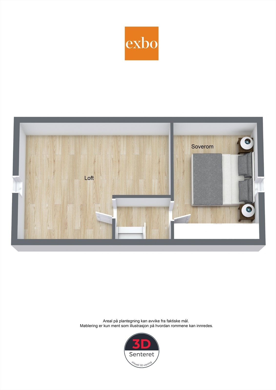 Plantegning loftsetasje Galleribilde
