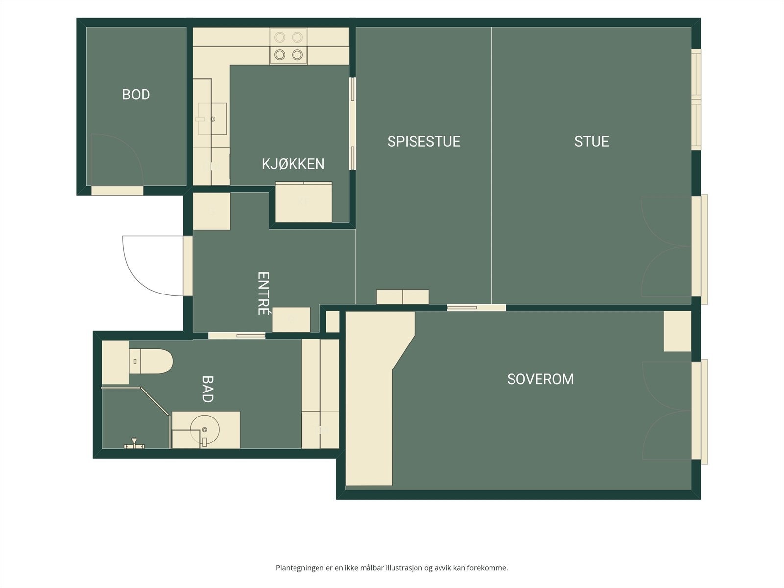 Plantegning Bassengvegen 6 snr. 18 Galleribilde