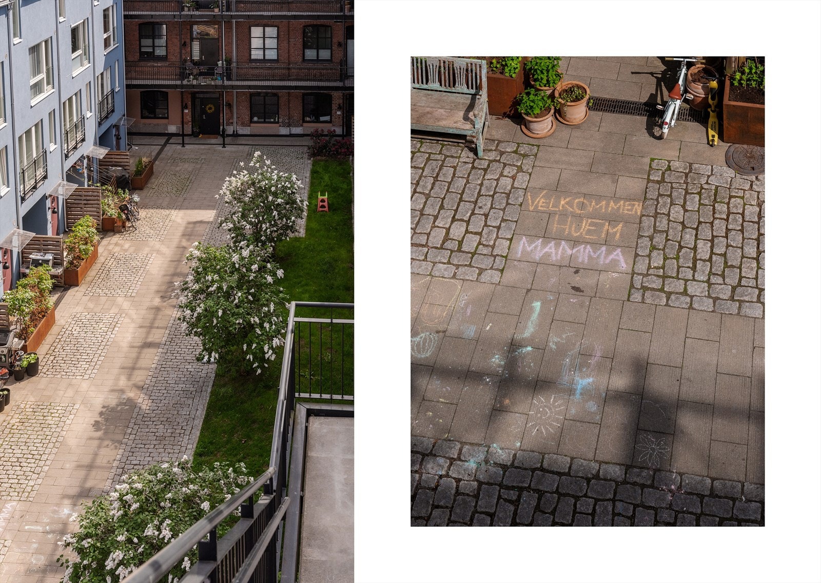 Det sjarmerende og hyggelige gårdsrommet. Galleribilde