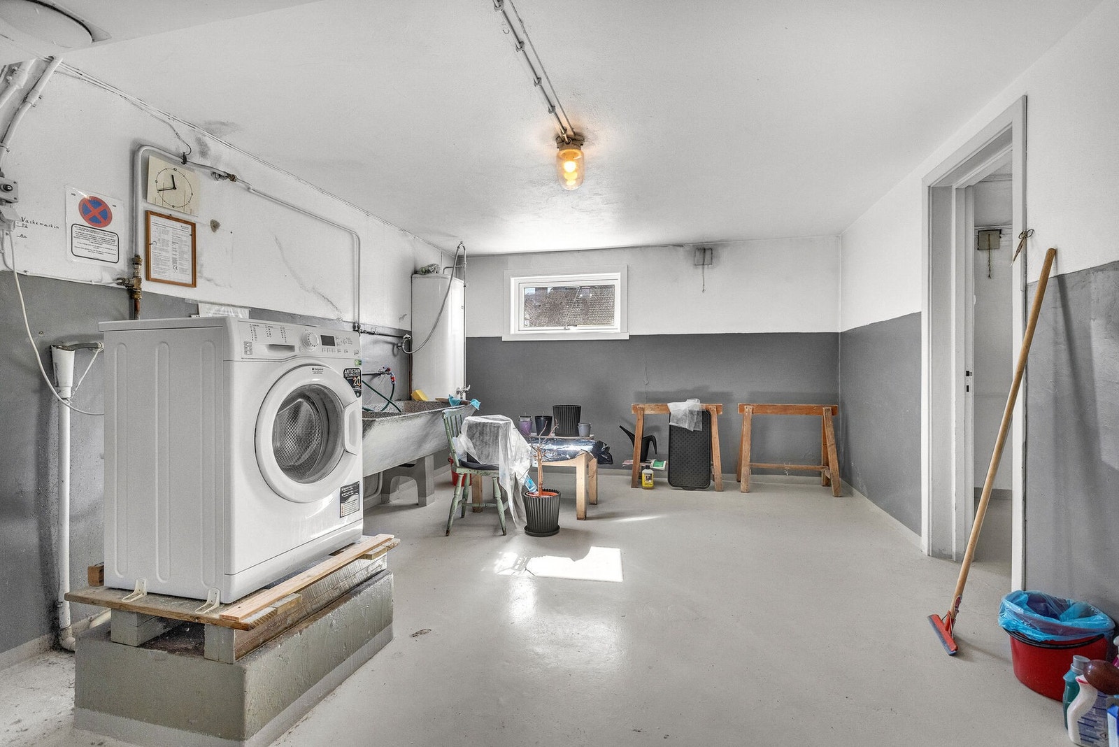 Borettslaget har felles vaskeri og tørkerom for beboerne. Galleribilde
