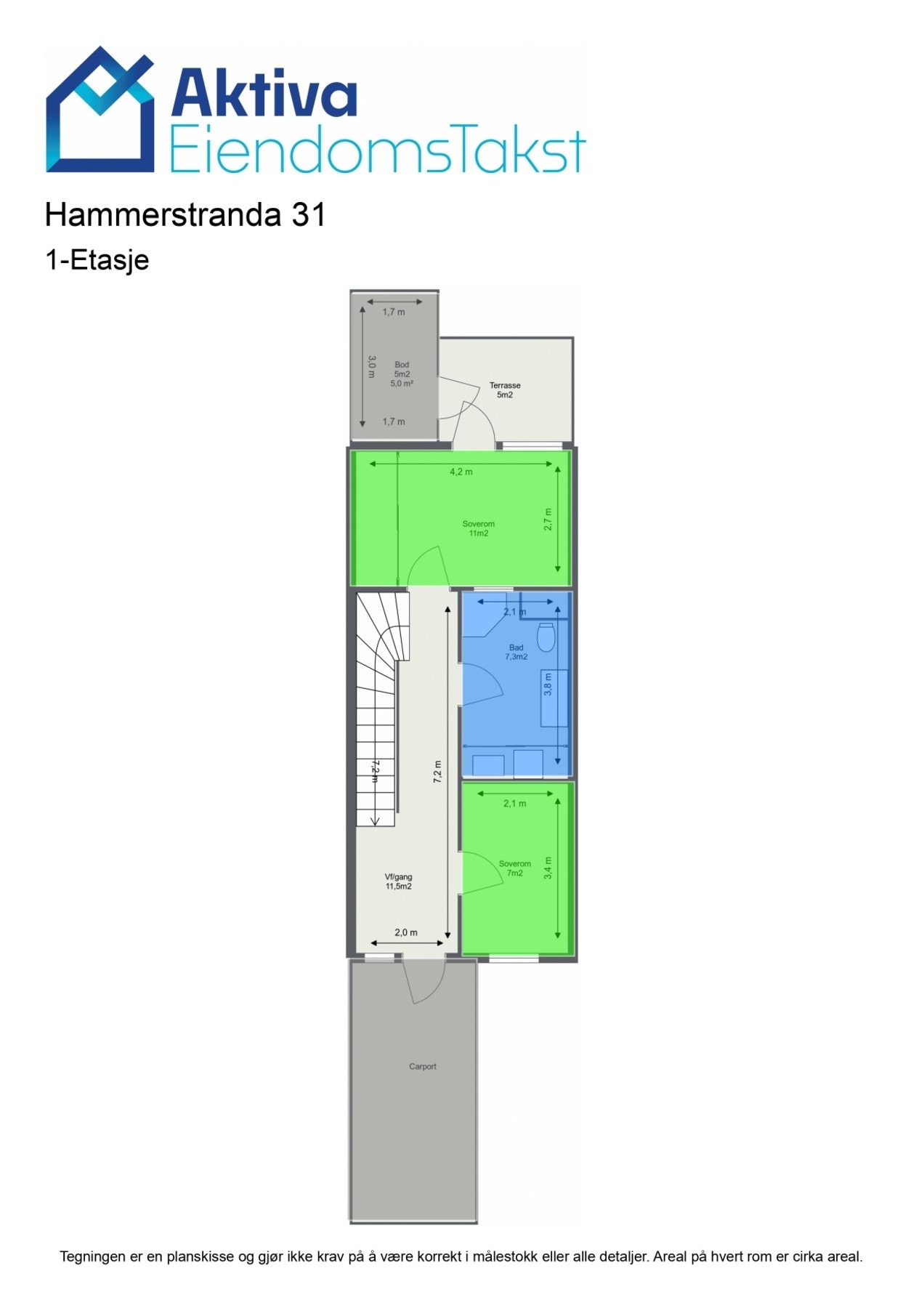 Planskisse - 1. etasje. Galleribilde
