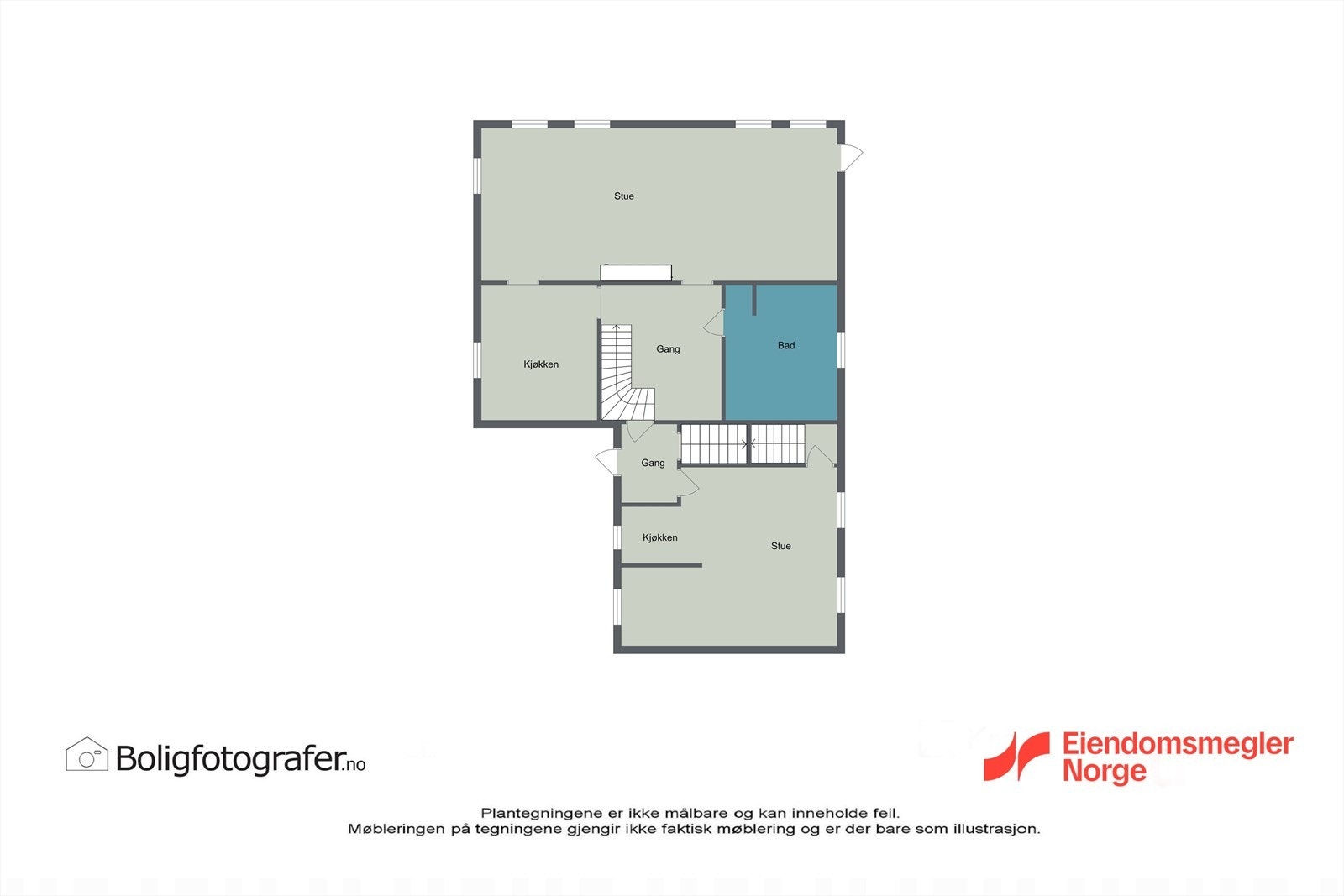 Plantegning 1 etg. Galleribilde