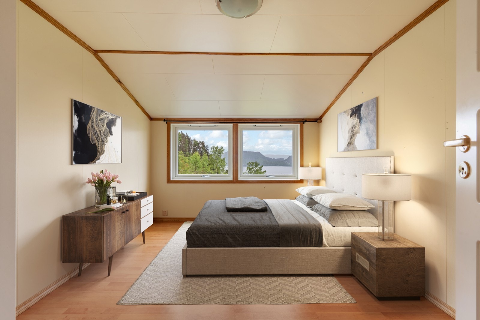 Soverom loft Galleribilde