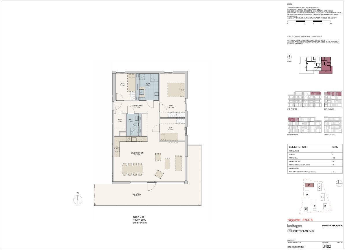 Plantegning B402 Galleribilde