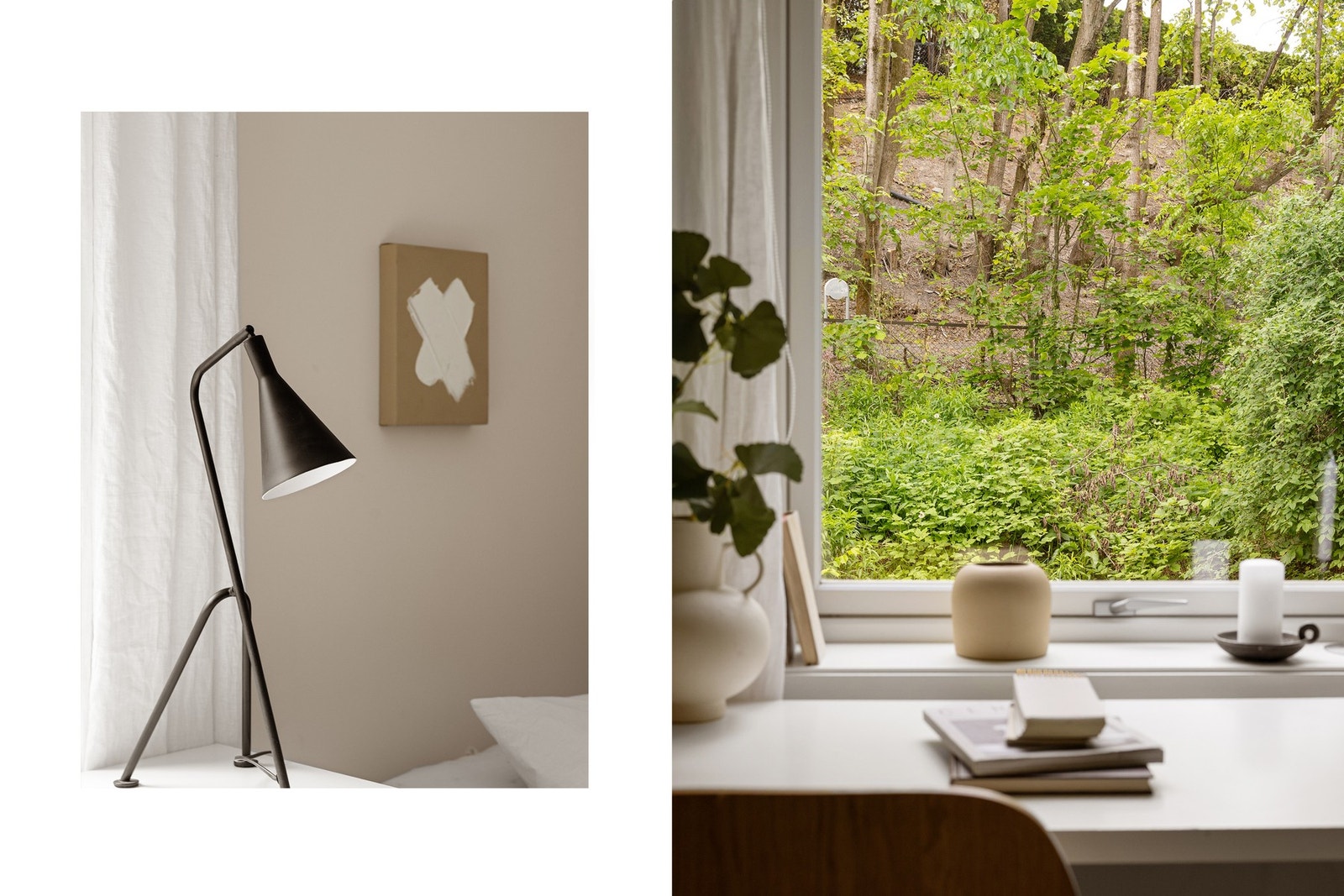 Her er det plass til seng, garderobe og skrivebord, samtidig som vinduet gir et hyggelig, grønt utsyn. Galleribilde