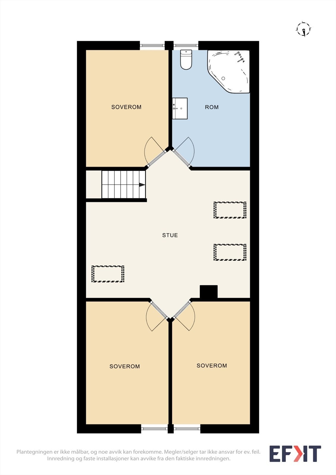 Plantegning loftsetasje. Galleribilde