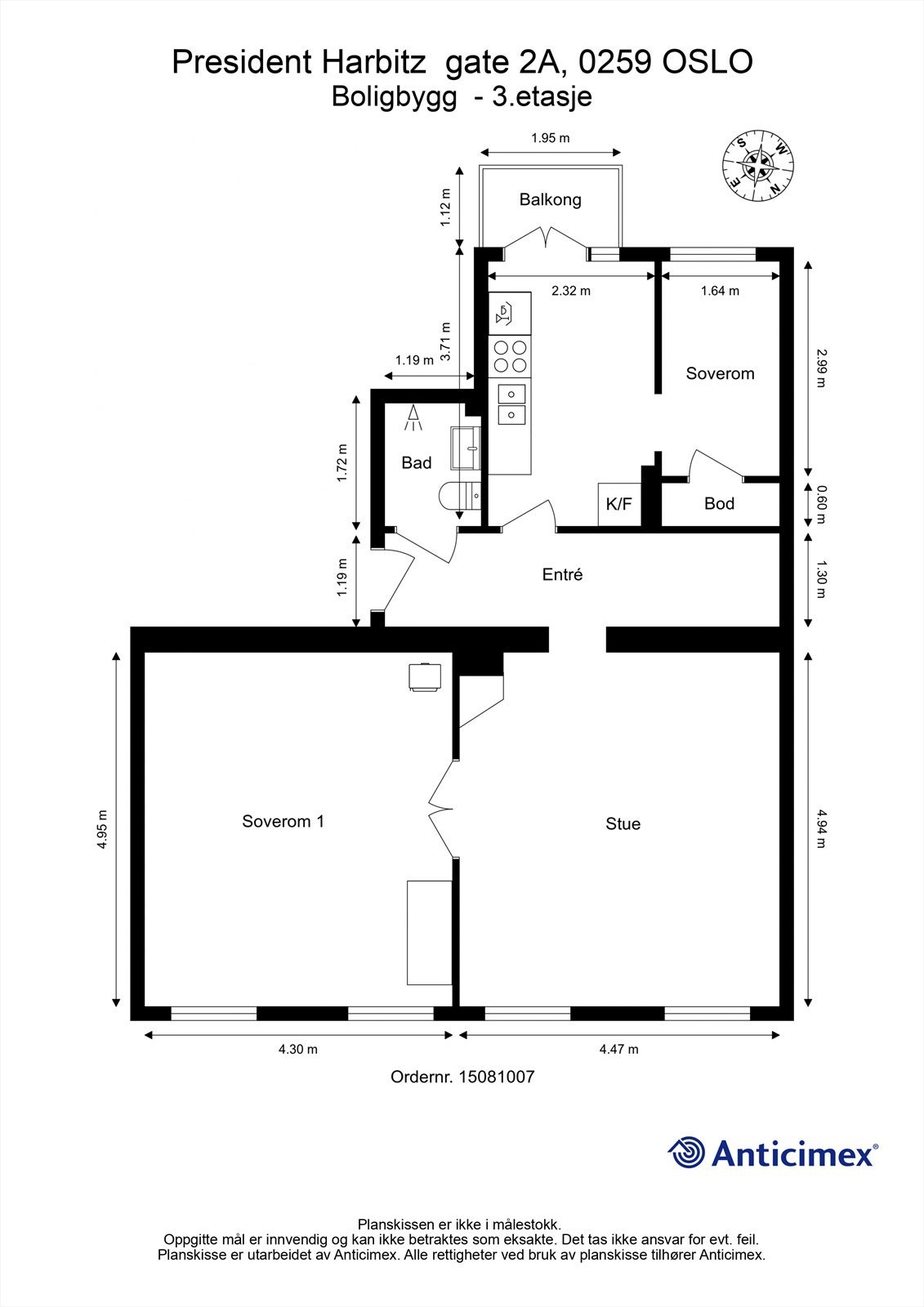 Plantegning 3.etasje. Galleribilde