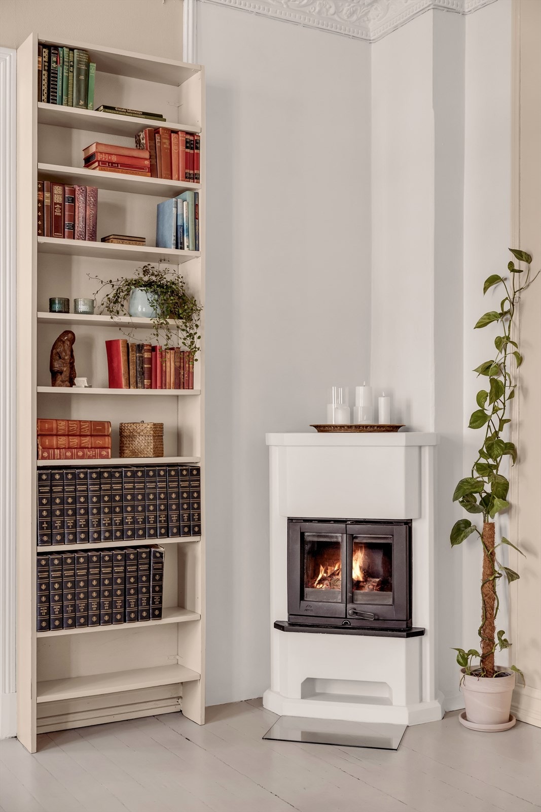 Peisovn med glassdør bidrar til ekstra varme og hygge på kjølige dager. Galleribilde