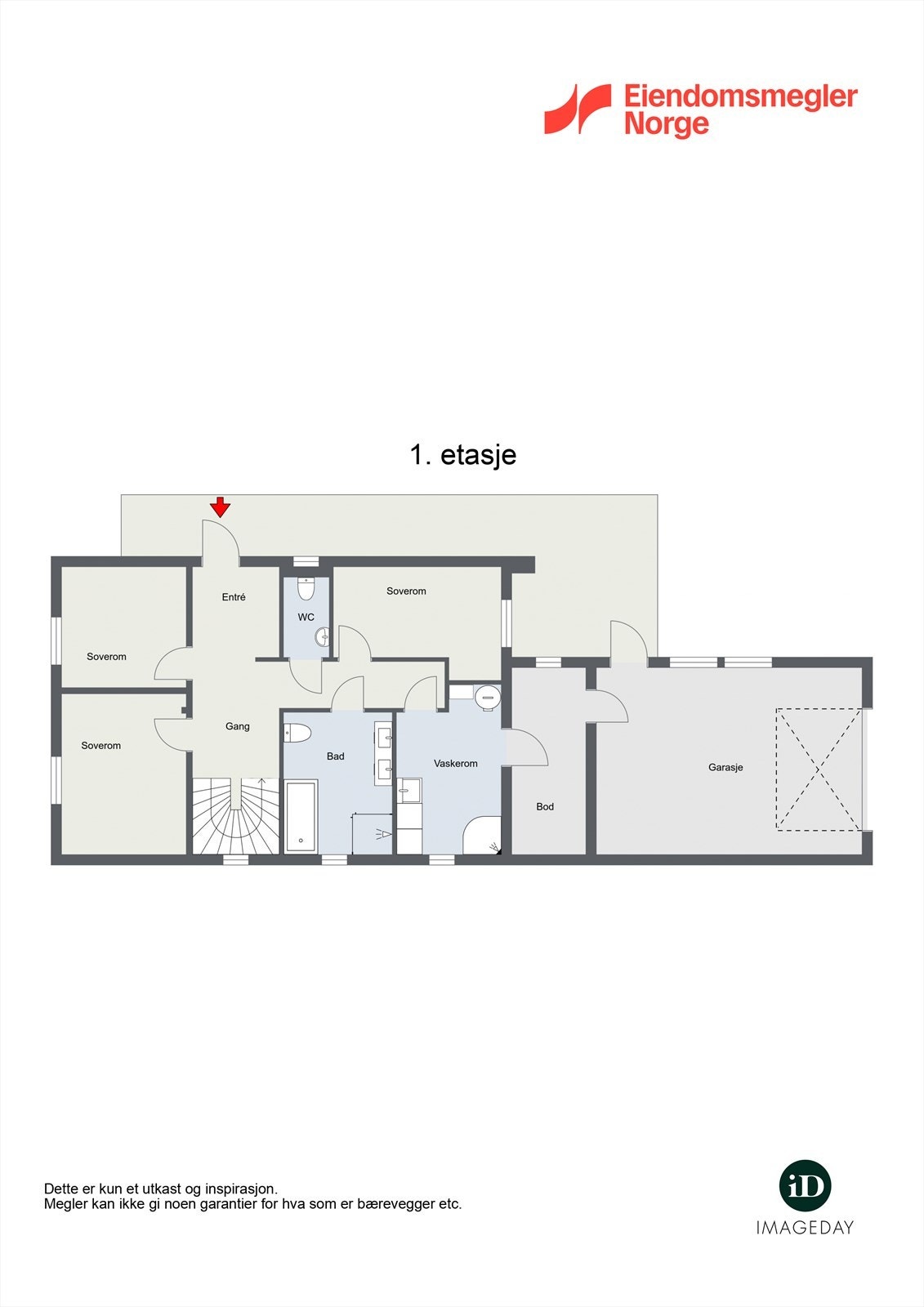 Plantegning 1. etg. Galleribilde