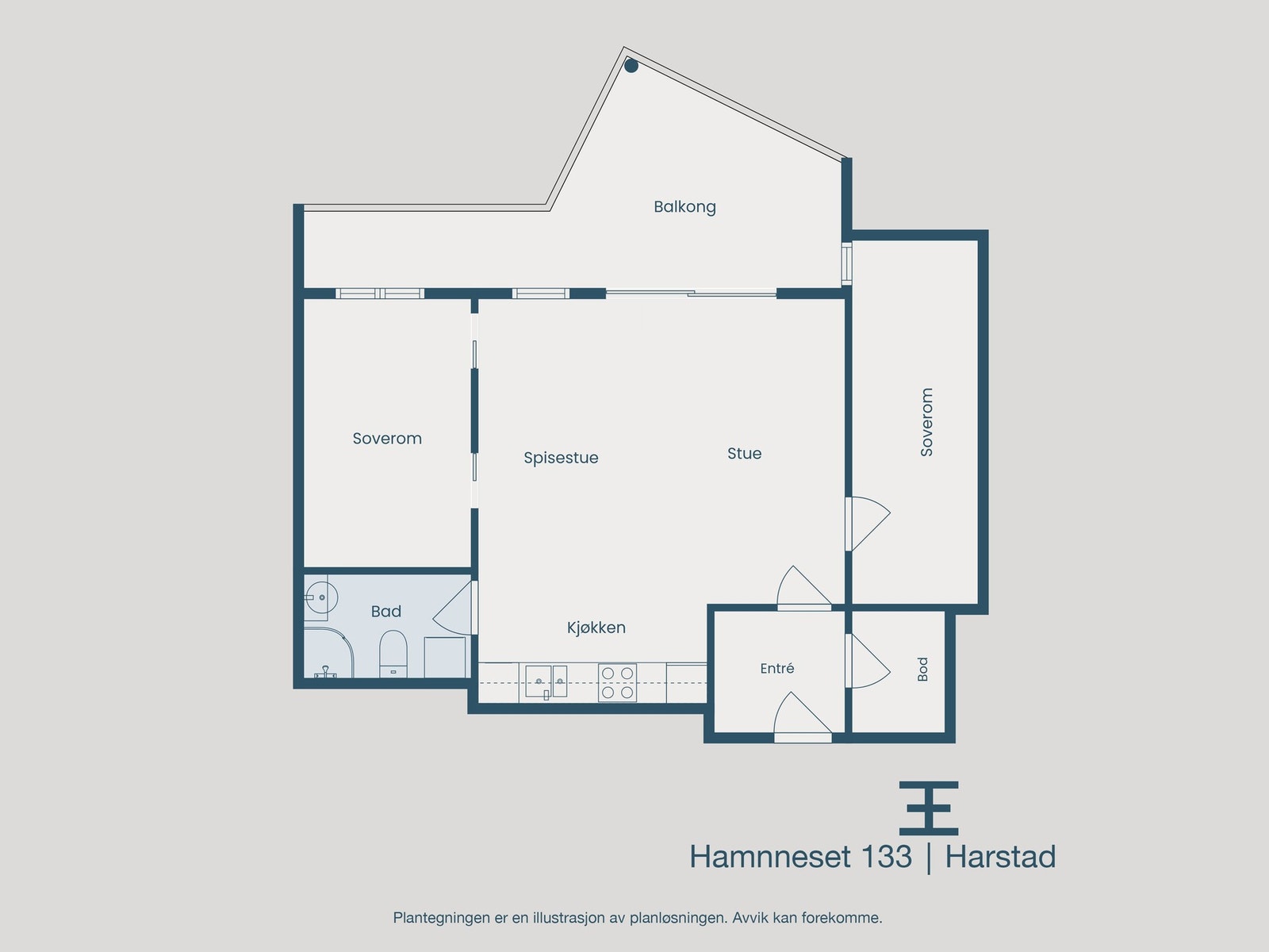Plantegning leilighet Galleribilde