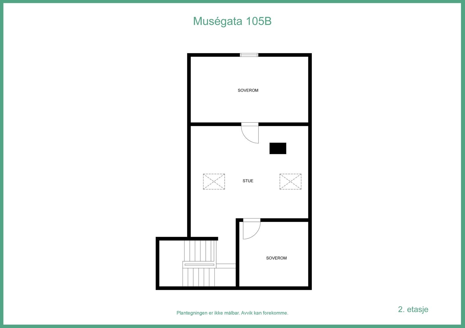 Plantegning (se kommentar ang innredning loft i salgsoppgaven) Galleribilde