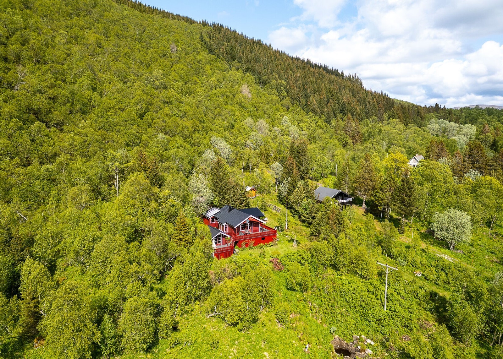 Koselig hytte i rolig og naturskjønt område | Anneks, utebod og ATV-garasje | Solrikt | Utsikt Galleribilde