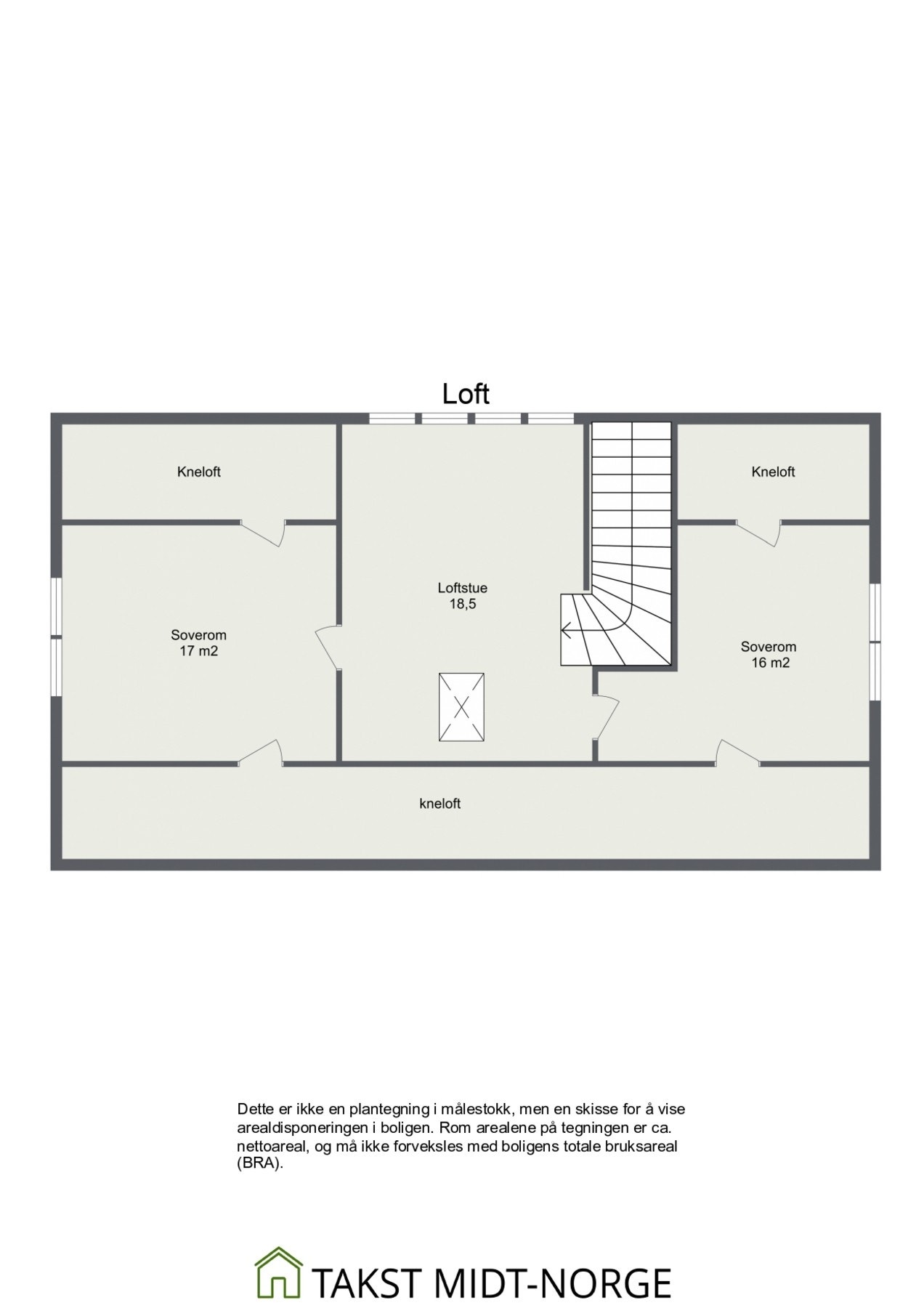 Planskisse loft. Galleribilde