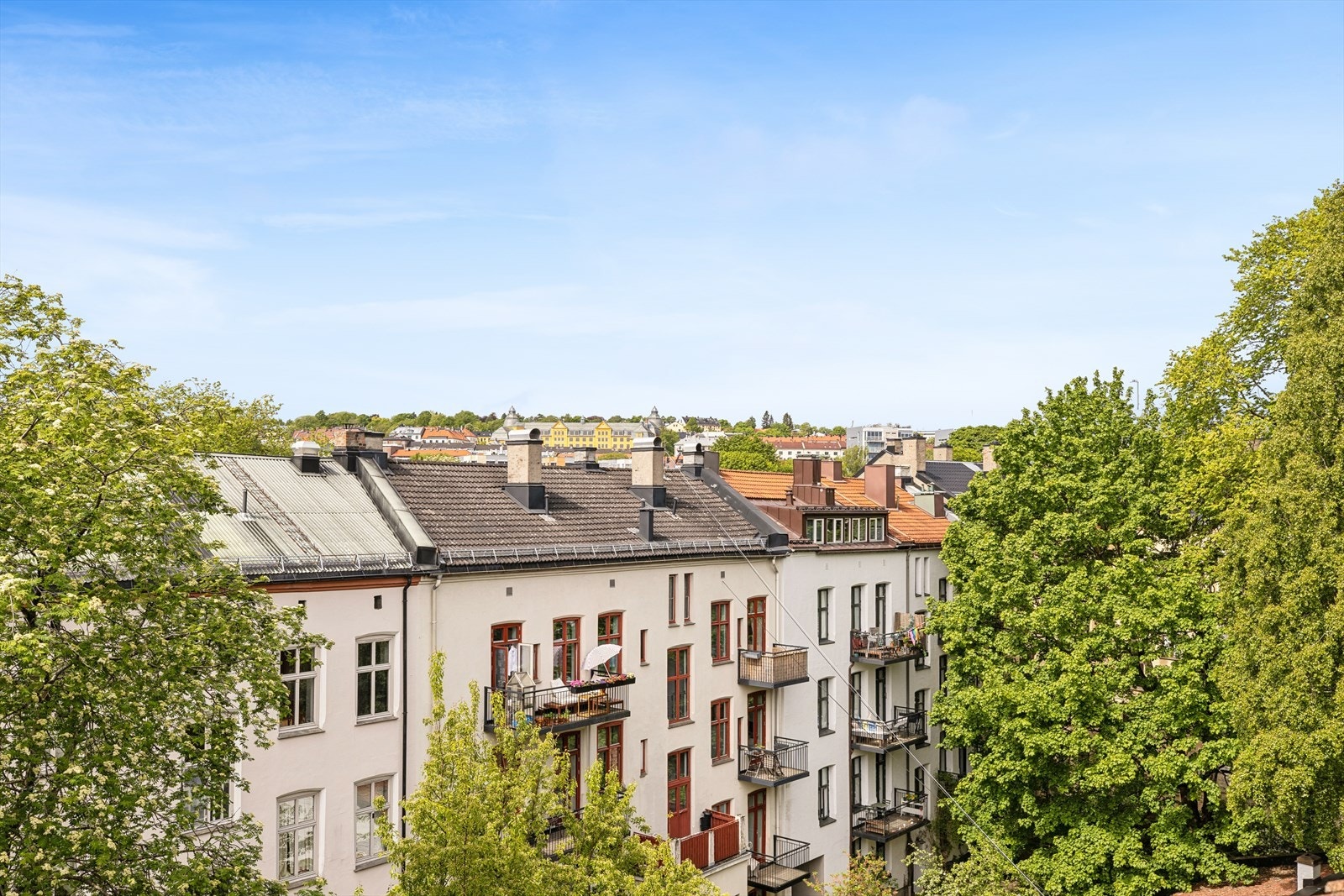 Utsikt fra takterrasse. Galleribilde
