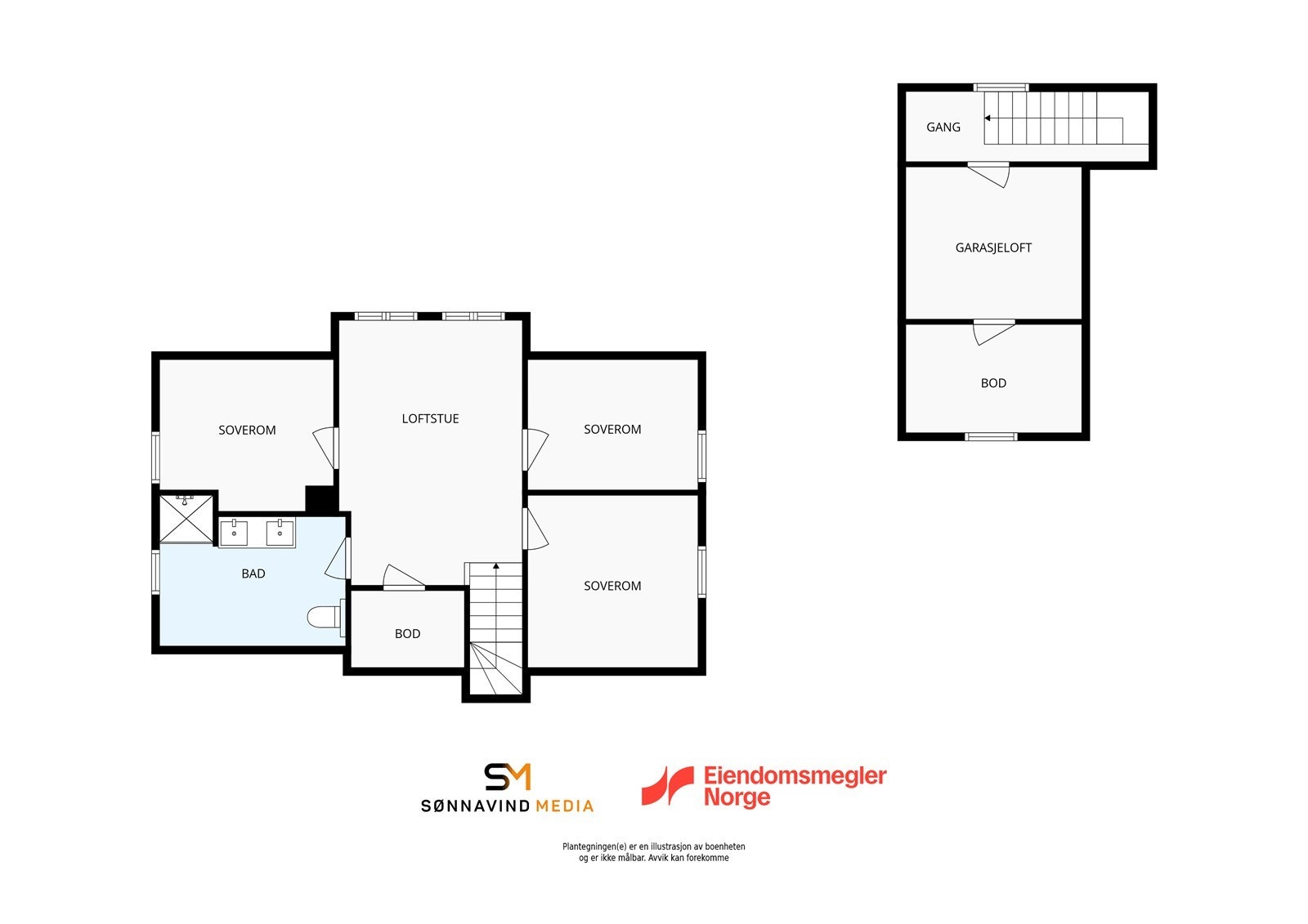 Plantegning 2. etasje Galleribilde