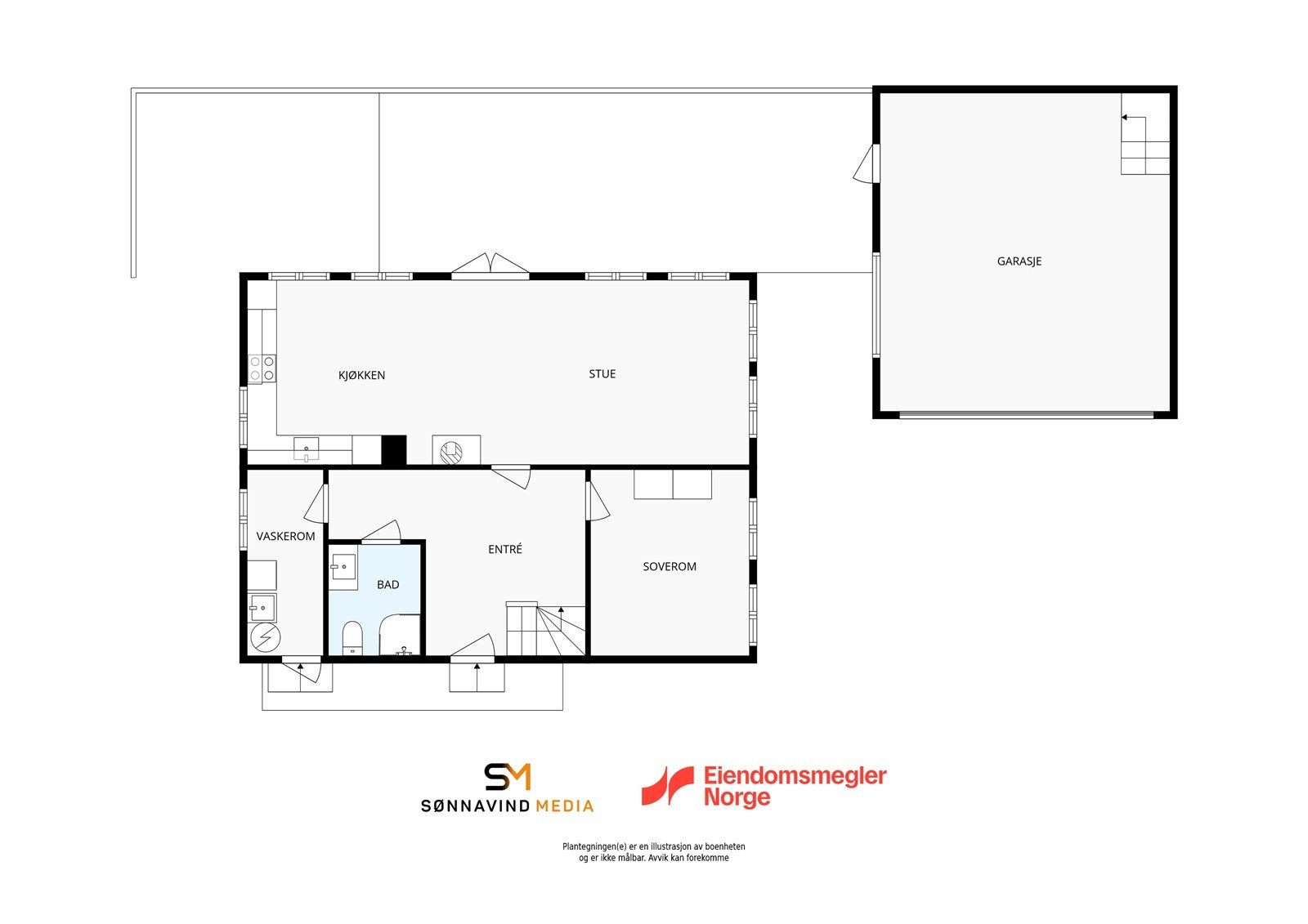 Plantegning 1. etasje Galleribilde