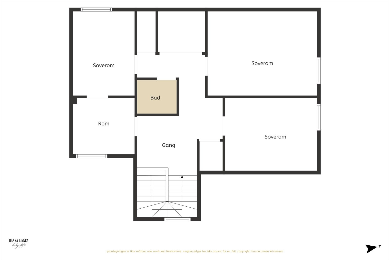 Plantegning 3. etg. Galleribilde