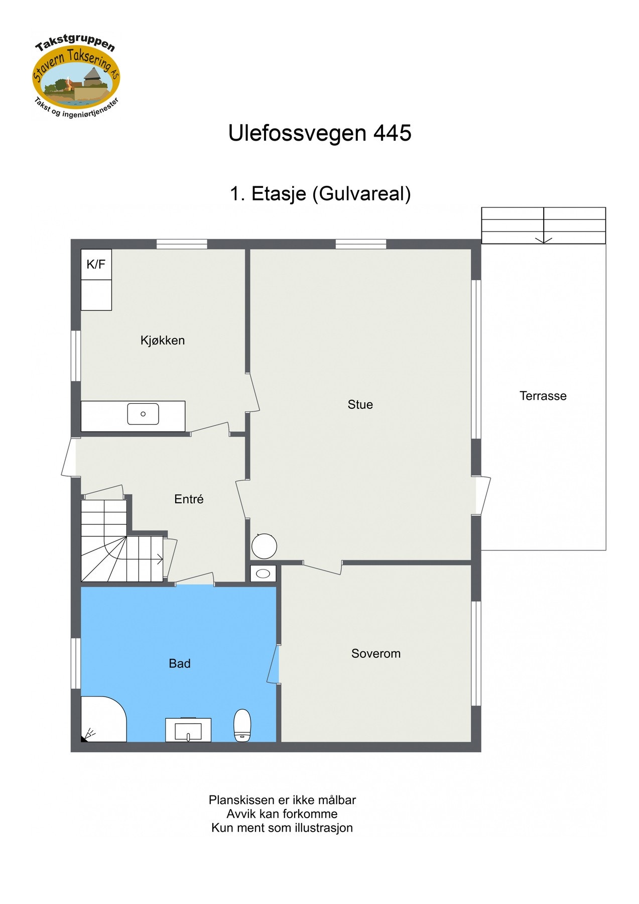 Plantegning for 1. etg. Galleribilde