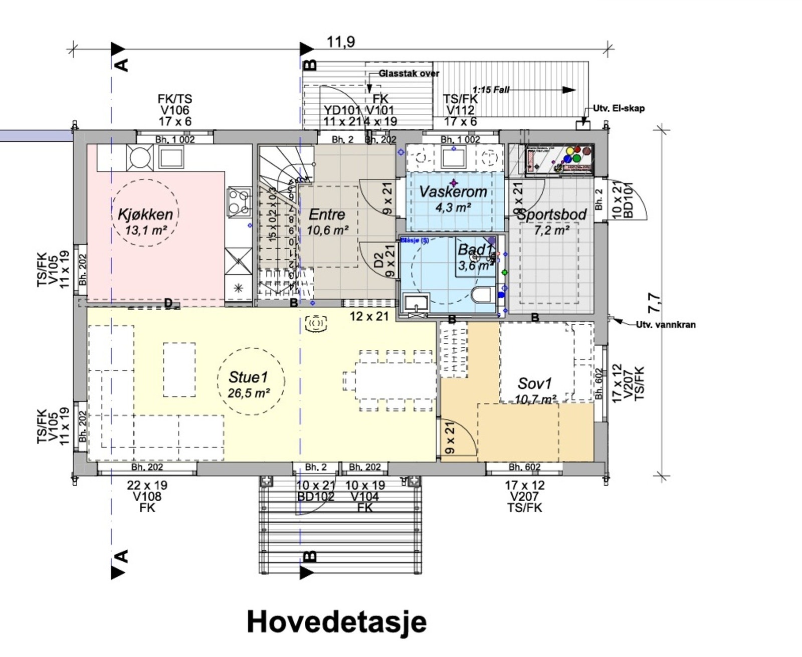 - Utforming og planløsning 1. etasje - Galleribilde