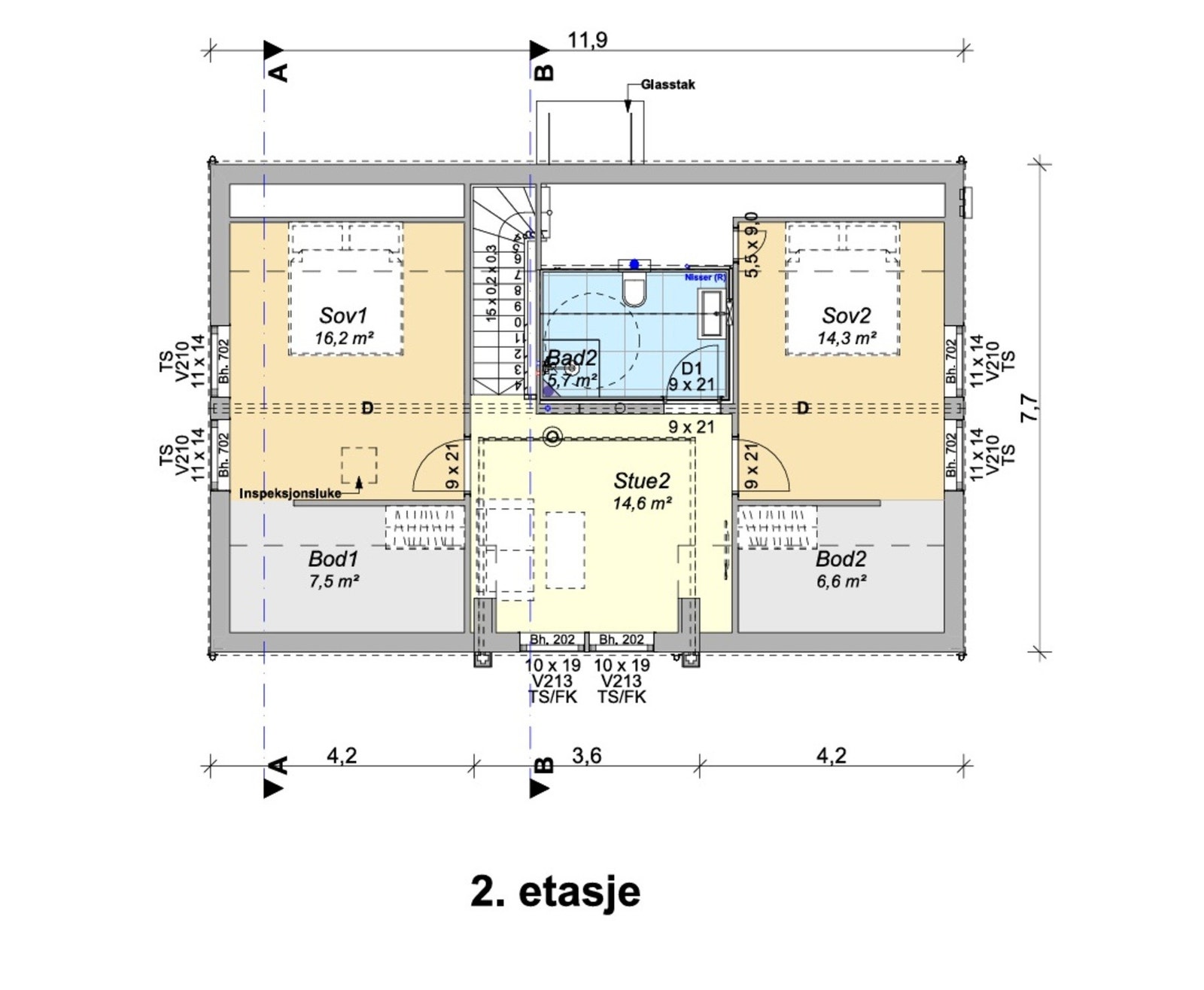- Utforming og planløsning 2. etasje - Galleribilde