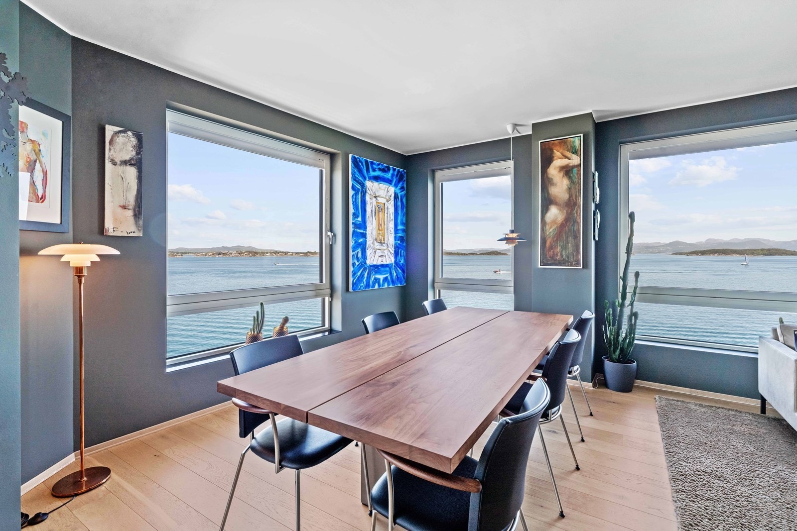 Spisestue med utsikt Galleribilde