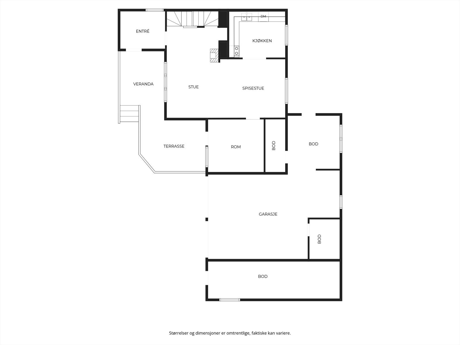 Plantegning 1.etg. Galleribilde