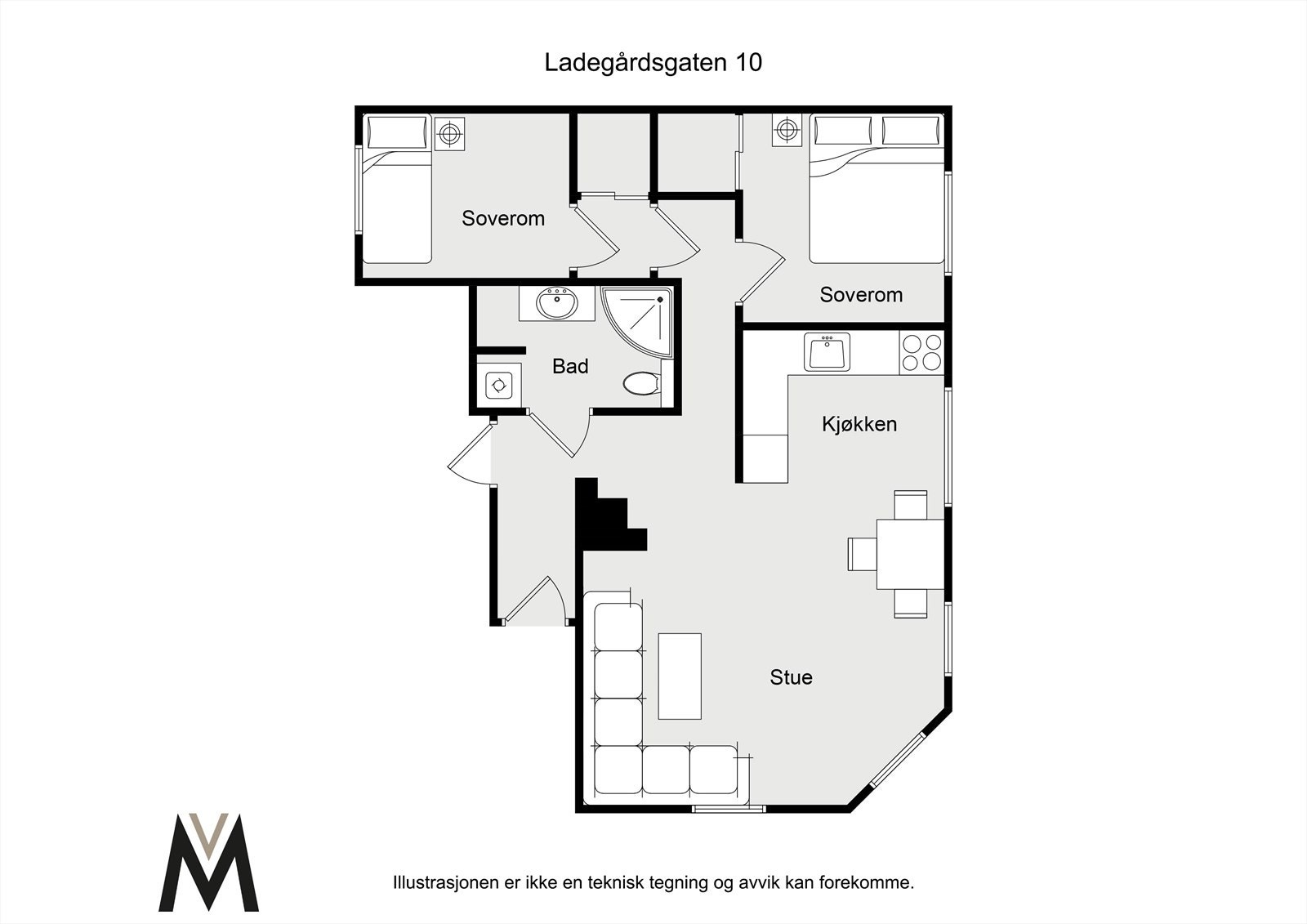 Leiligheten har en god planløsning Galleribilde