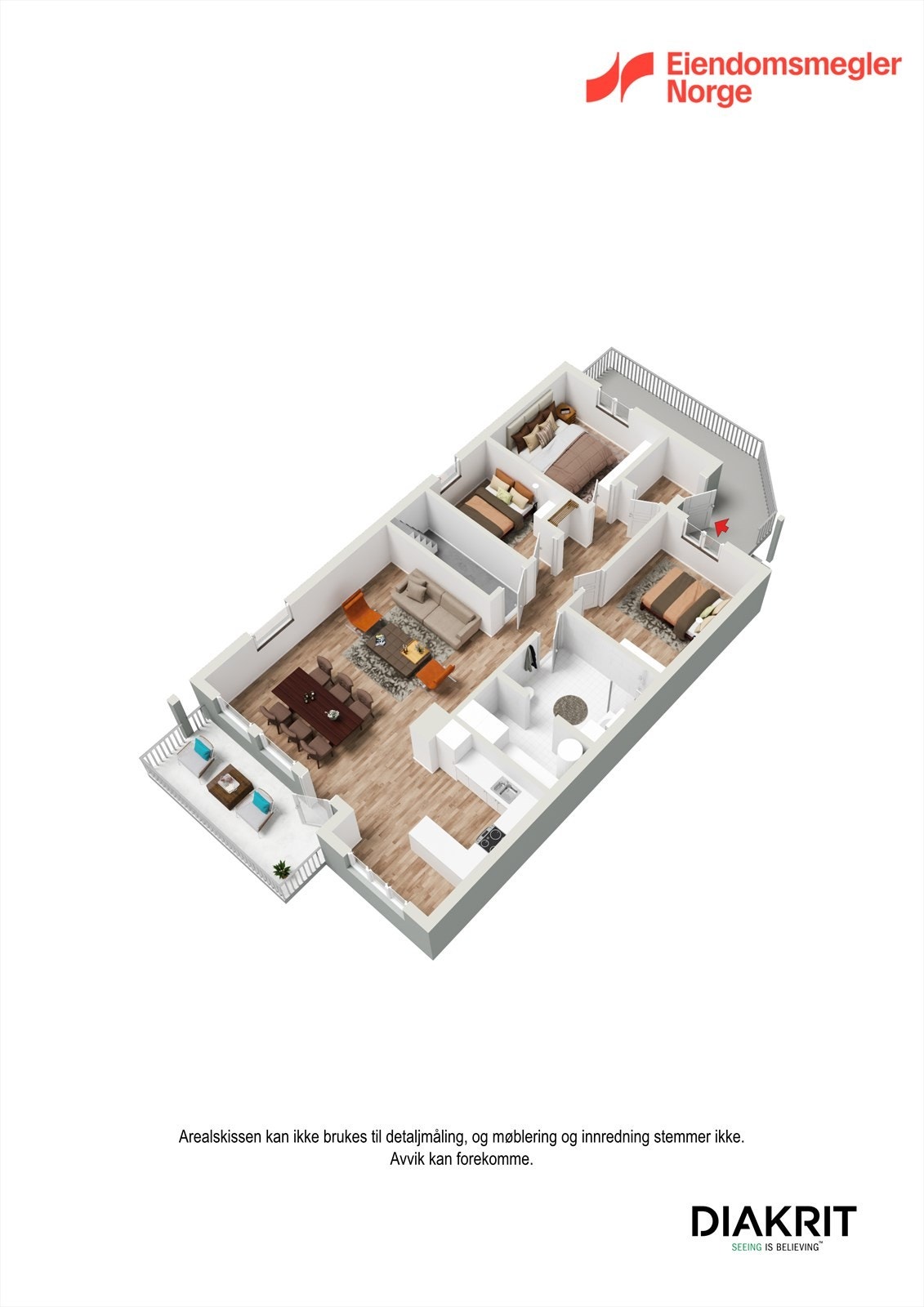 Plantegning 3D. Galleribilde