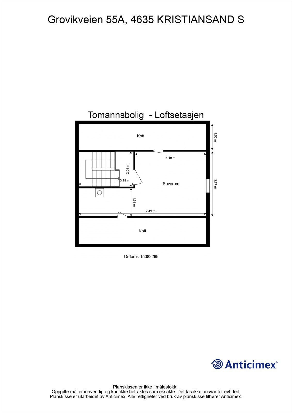 Plantegning - Loftsetasje Galleribilde