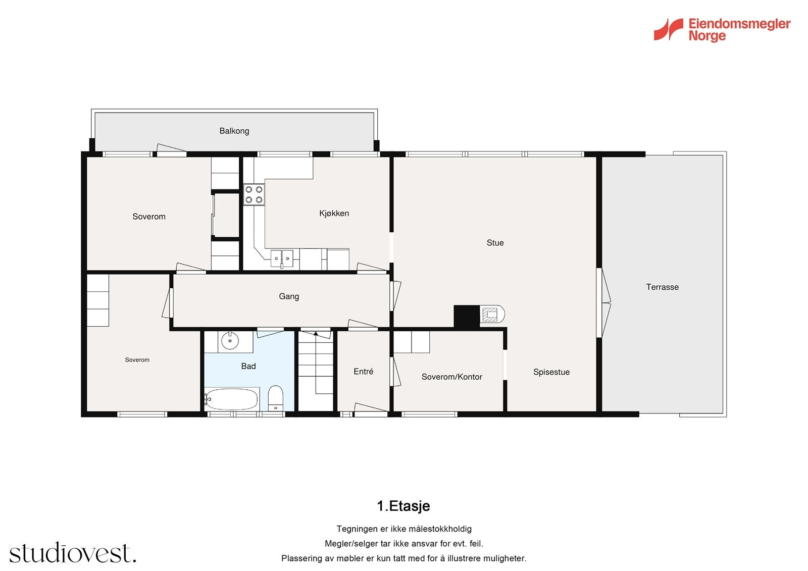 Plantegning H.etg. Galleribilde