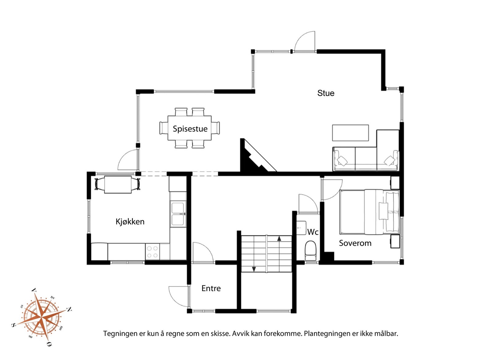 Plantegning 1.etg. Galleribilde
