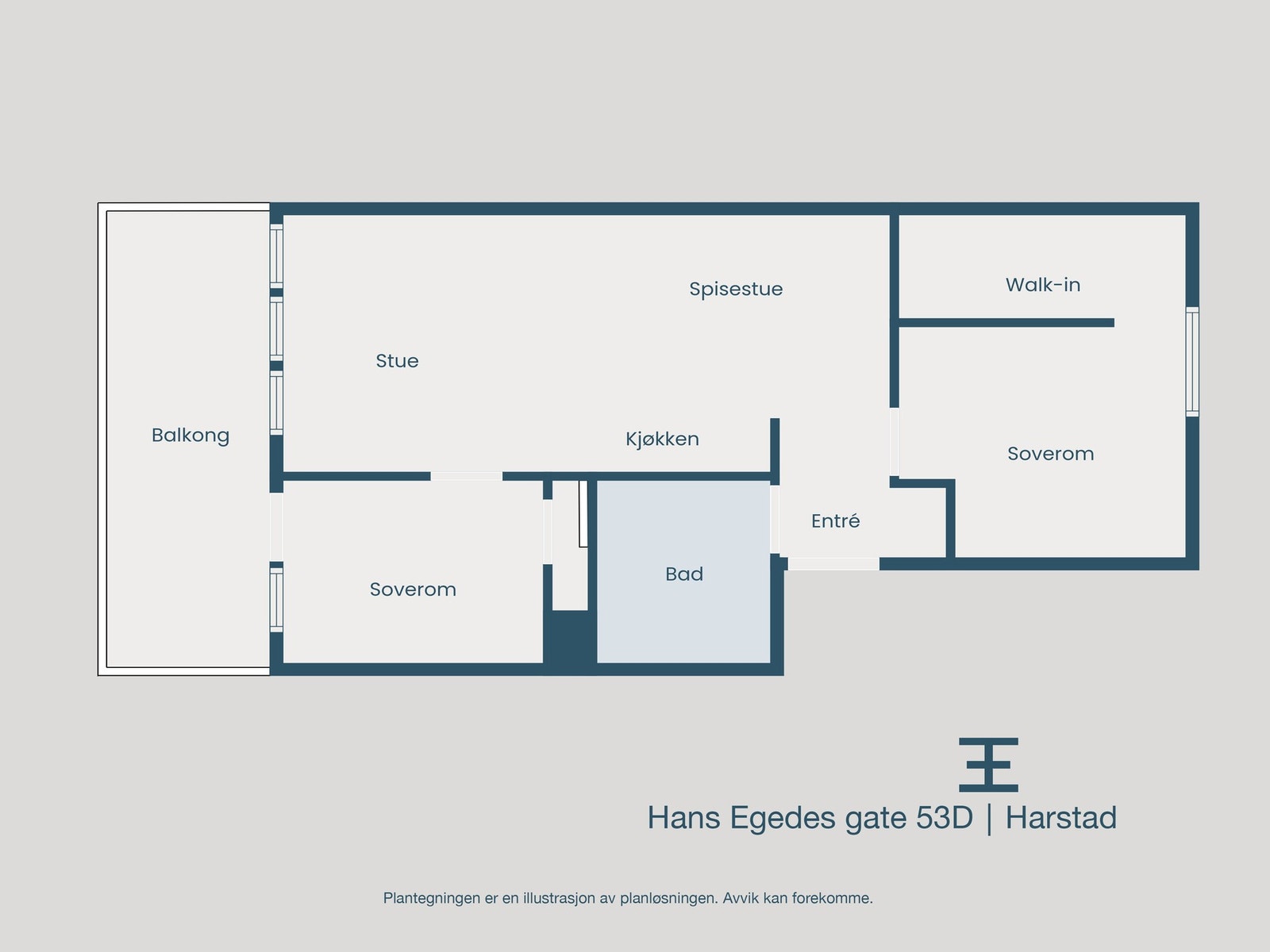 Plantegning leilighet Galleribilde
