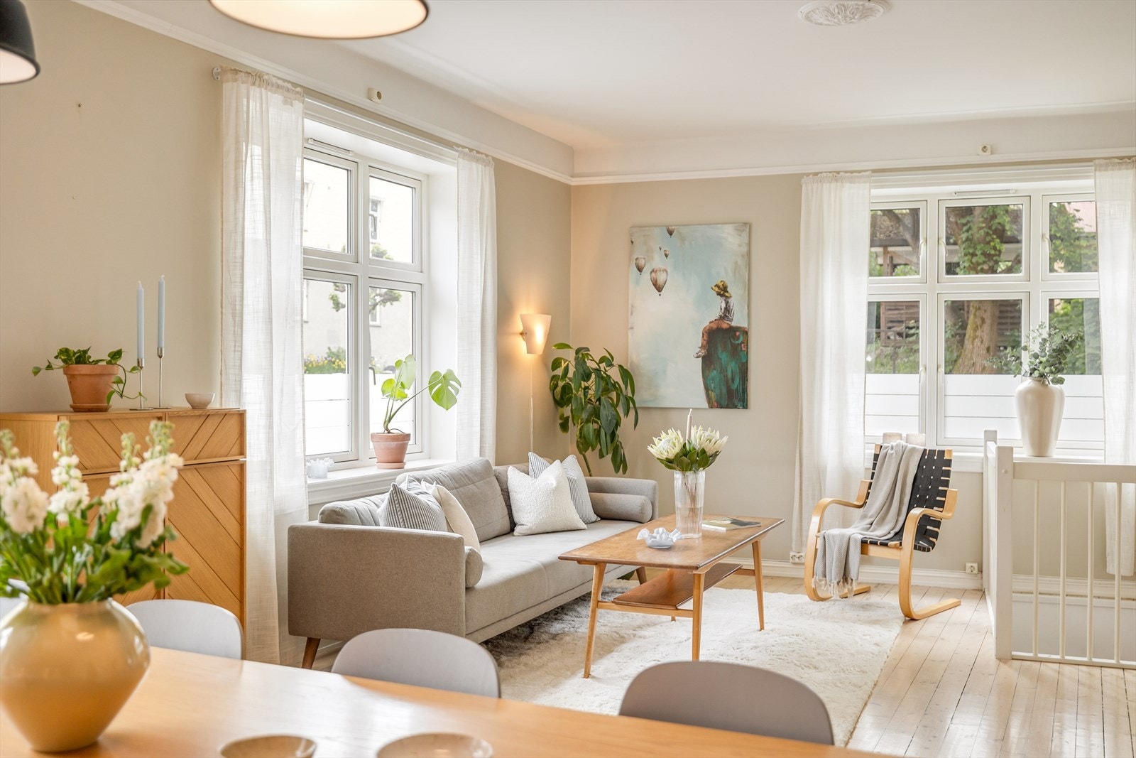 Via stuen kan vi gå ned i boligens kjelleretasje. Galleribilde
