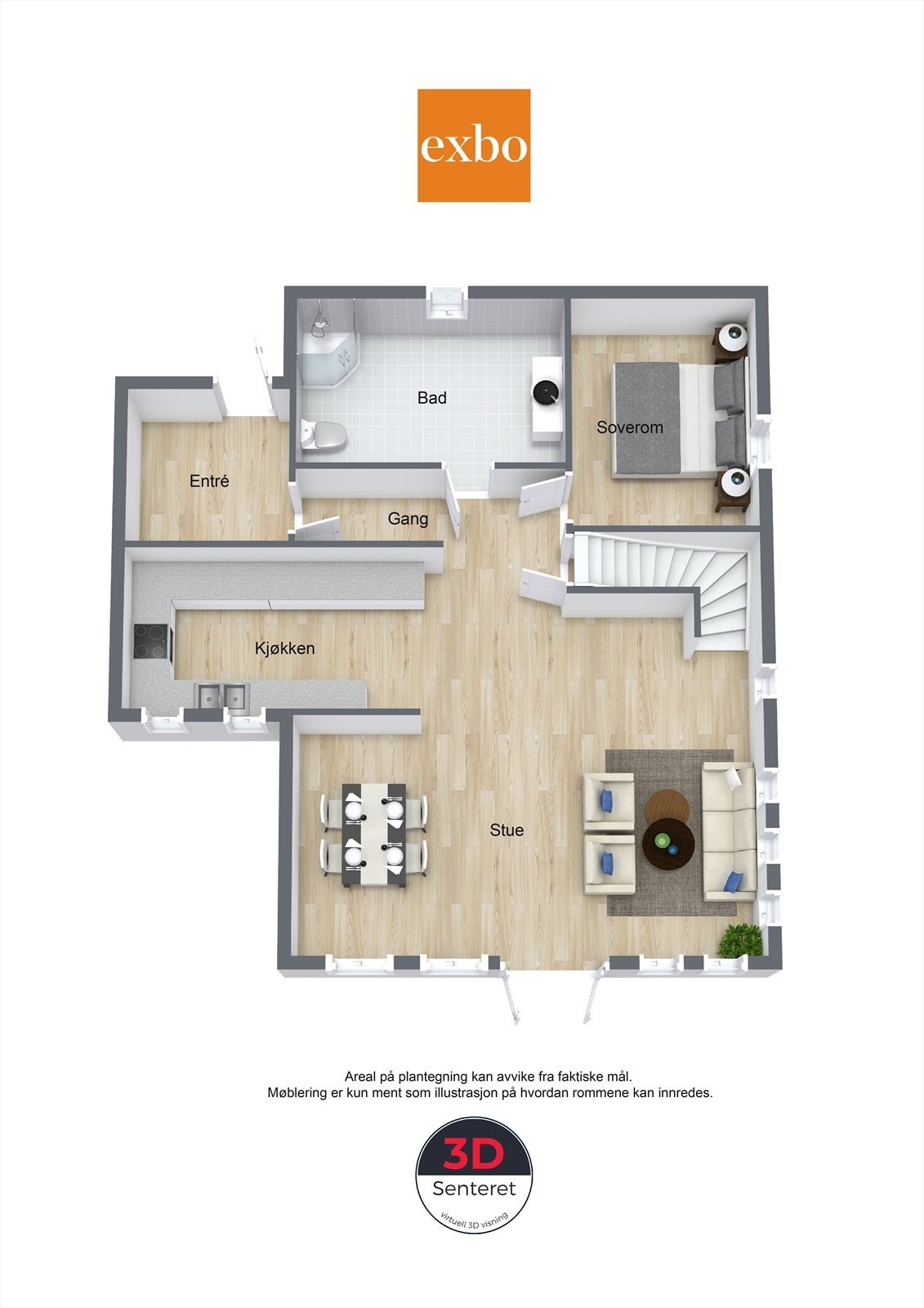 Plantegning 1.etg Galleribilde