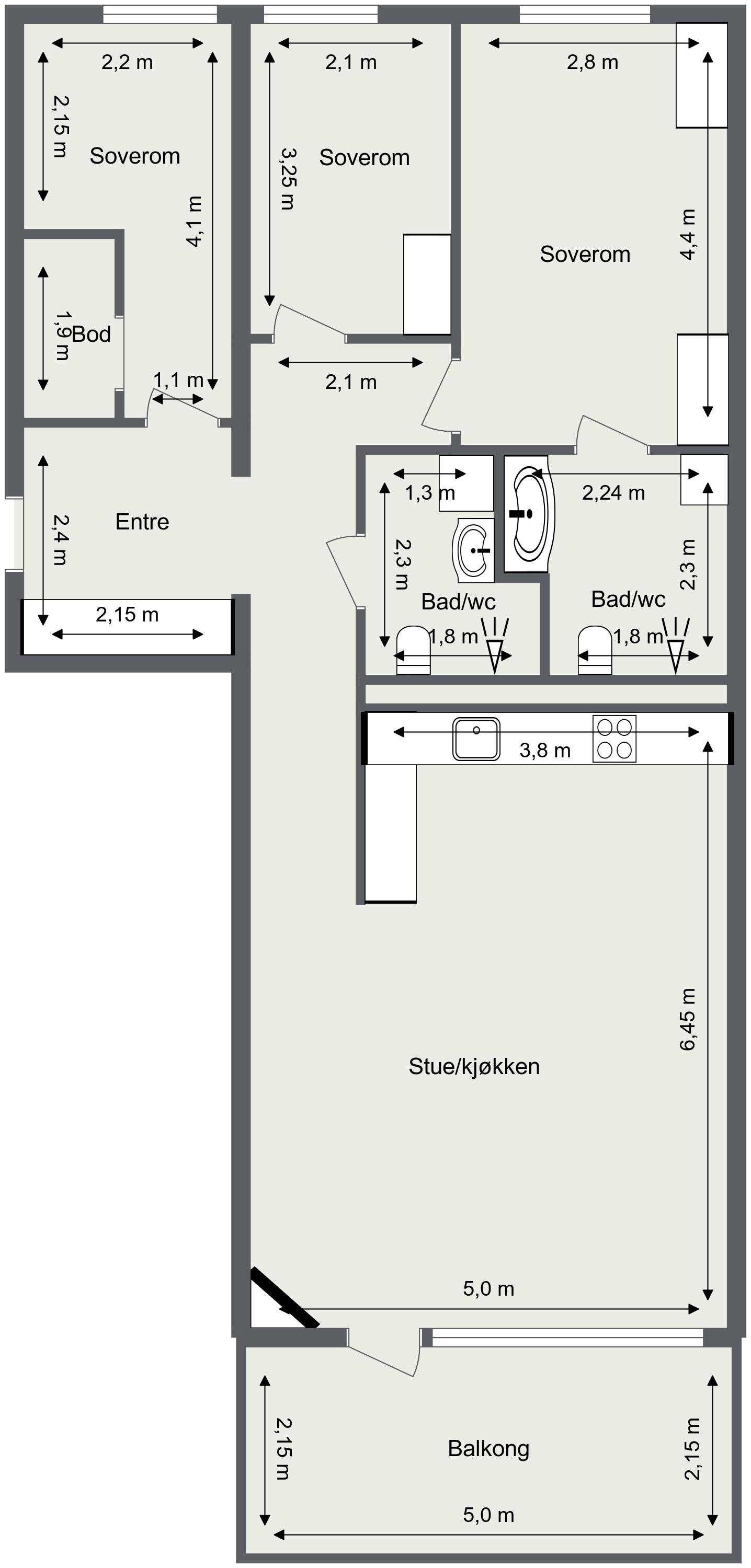 Plantegning Galleribilde